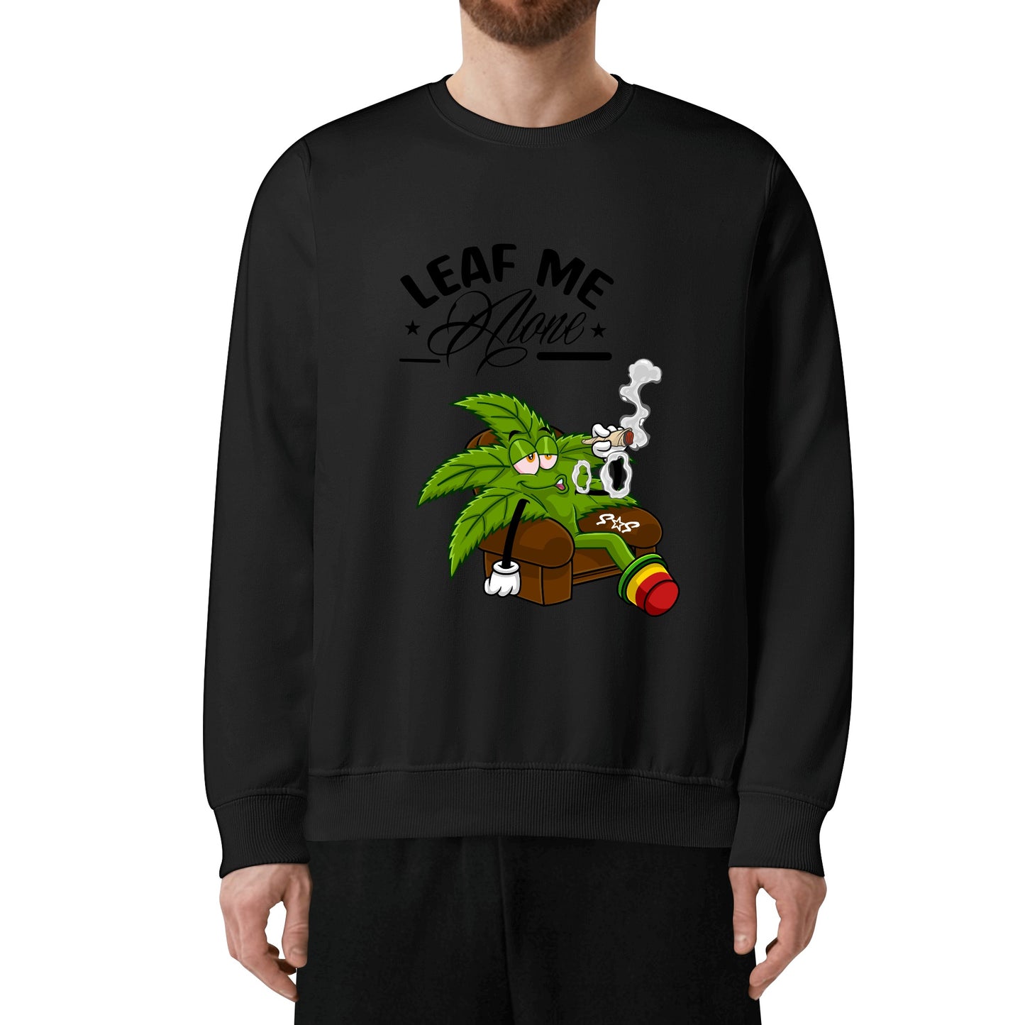 Leaf Me Alone 420 Edition Mens/Womens Adult Cotton Sweater Shirt