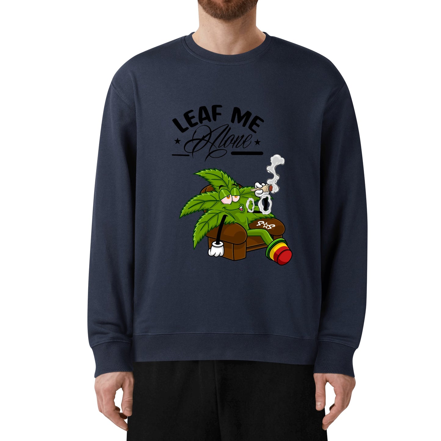 Leaf Me Alone 420 Edition Mens/Womens Adult Cotton Sweater Shirt