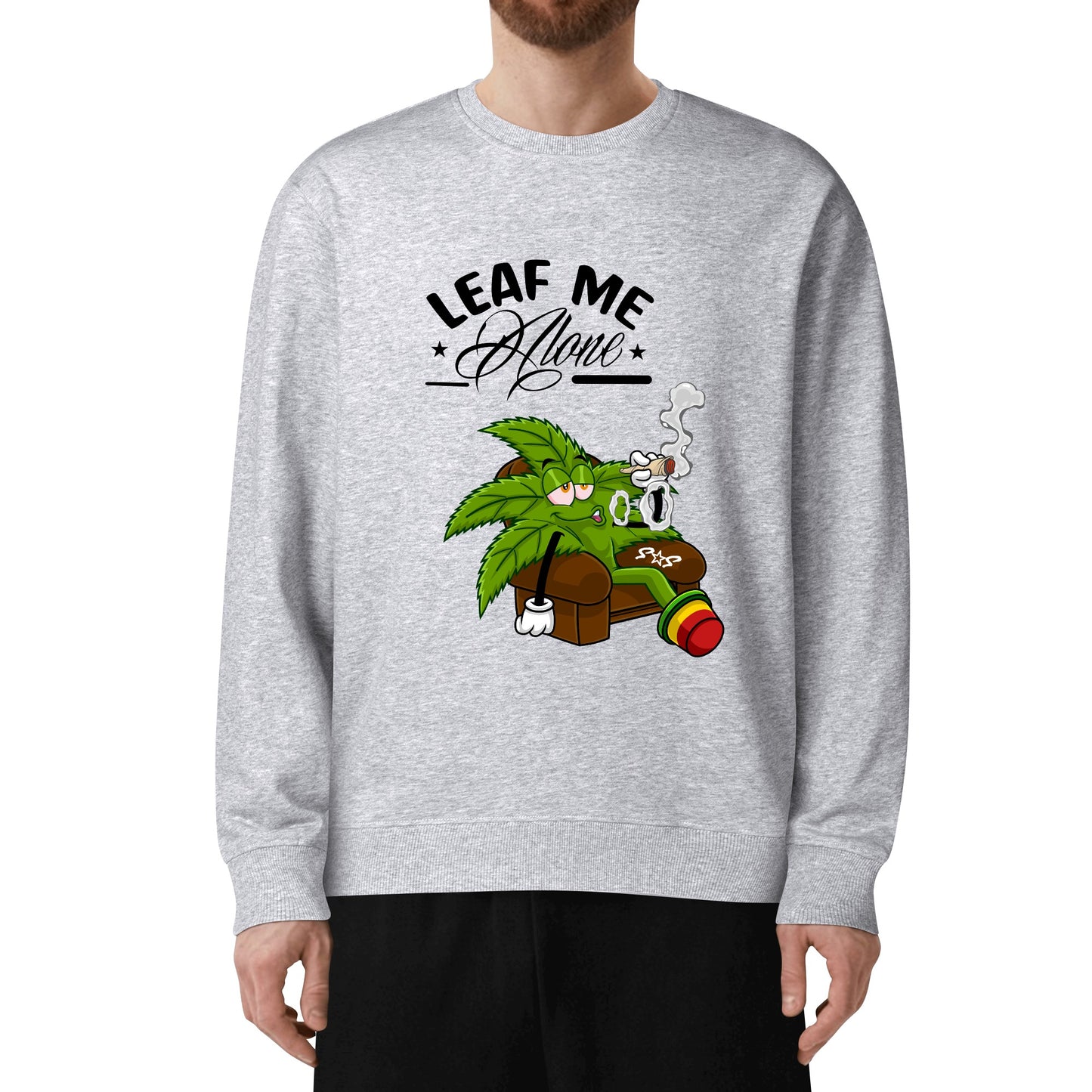 Leaf Me Alone 420 Edition Mens/Womens Adult Cotton Sweater Shirt