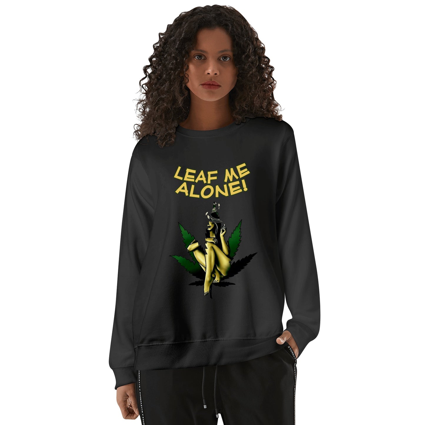 Leaf Me Alone 420 Edition 4.0 Mens/Womens Adult Cotton Sweater Shirt