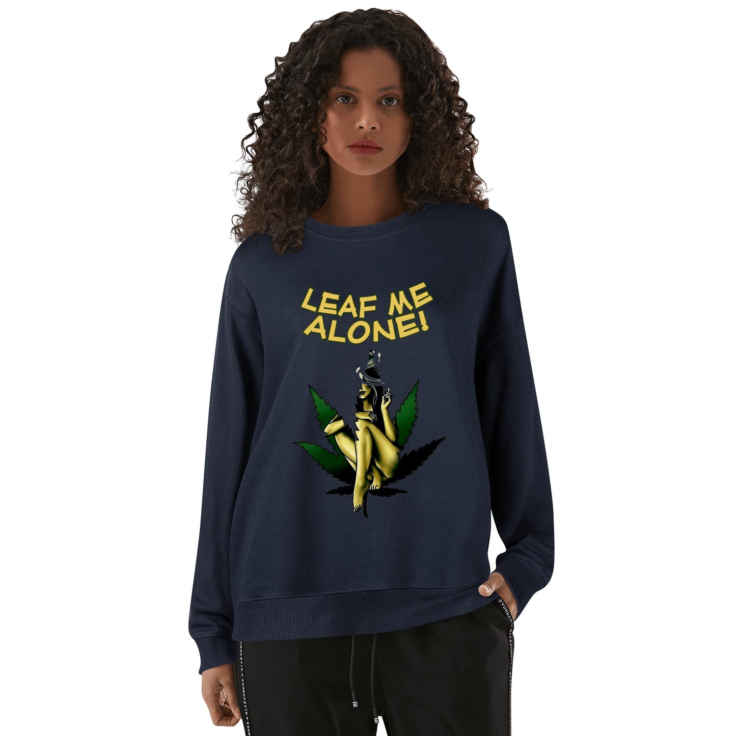 Leaf Me Alone 420 Edition 4.0 Mens/Womens Adult Cotton Sweater Shirt