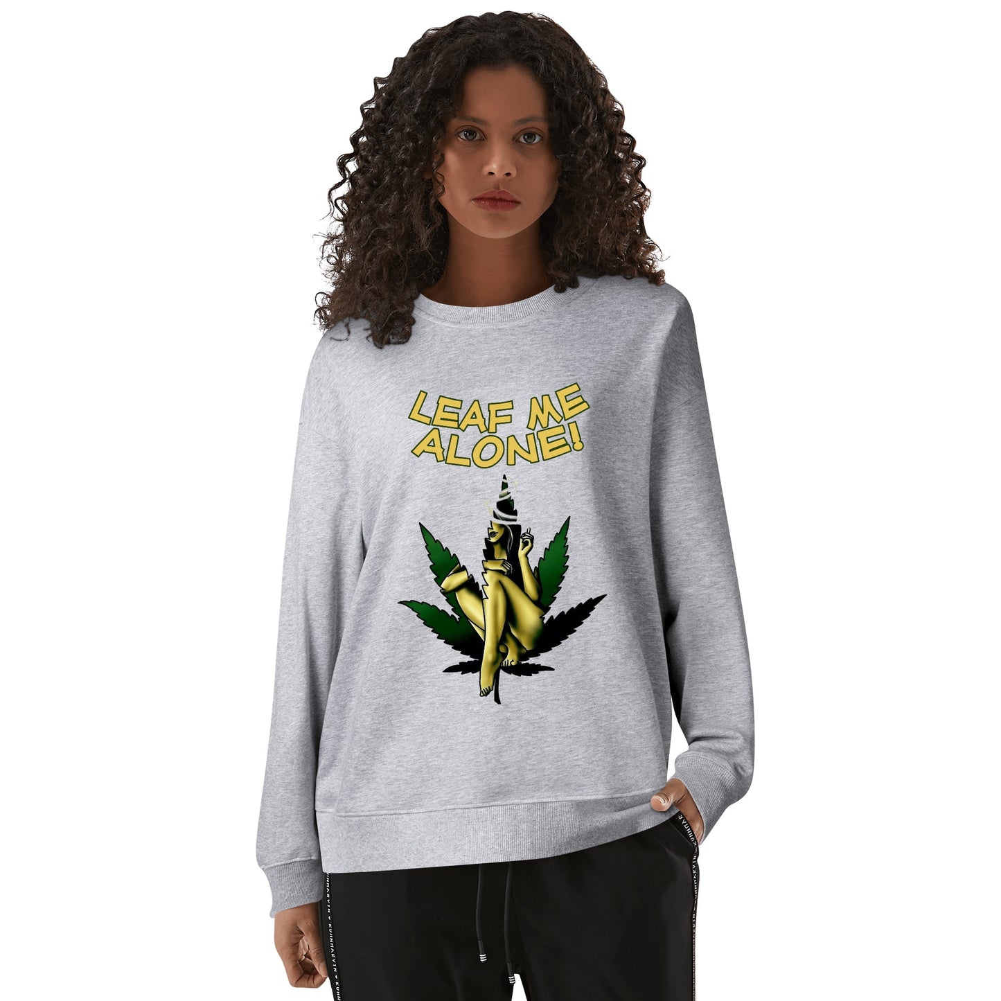 Leaf Me Alone 420 Edition 4.0 Mens/Womens Adult Cotton Sweater Shirt