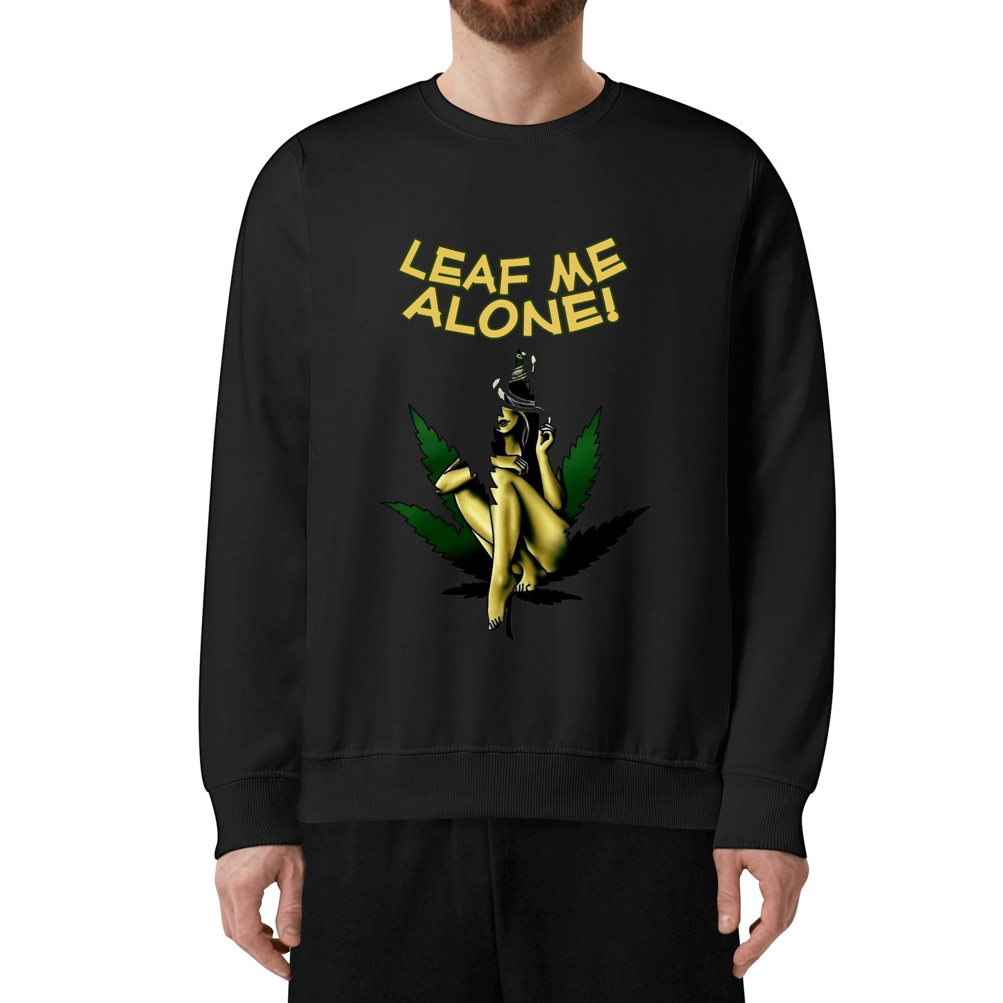 Leaf Me Alone 420 Edition 4.0 Mens/Womens Adult Cotton Sweater Shirt