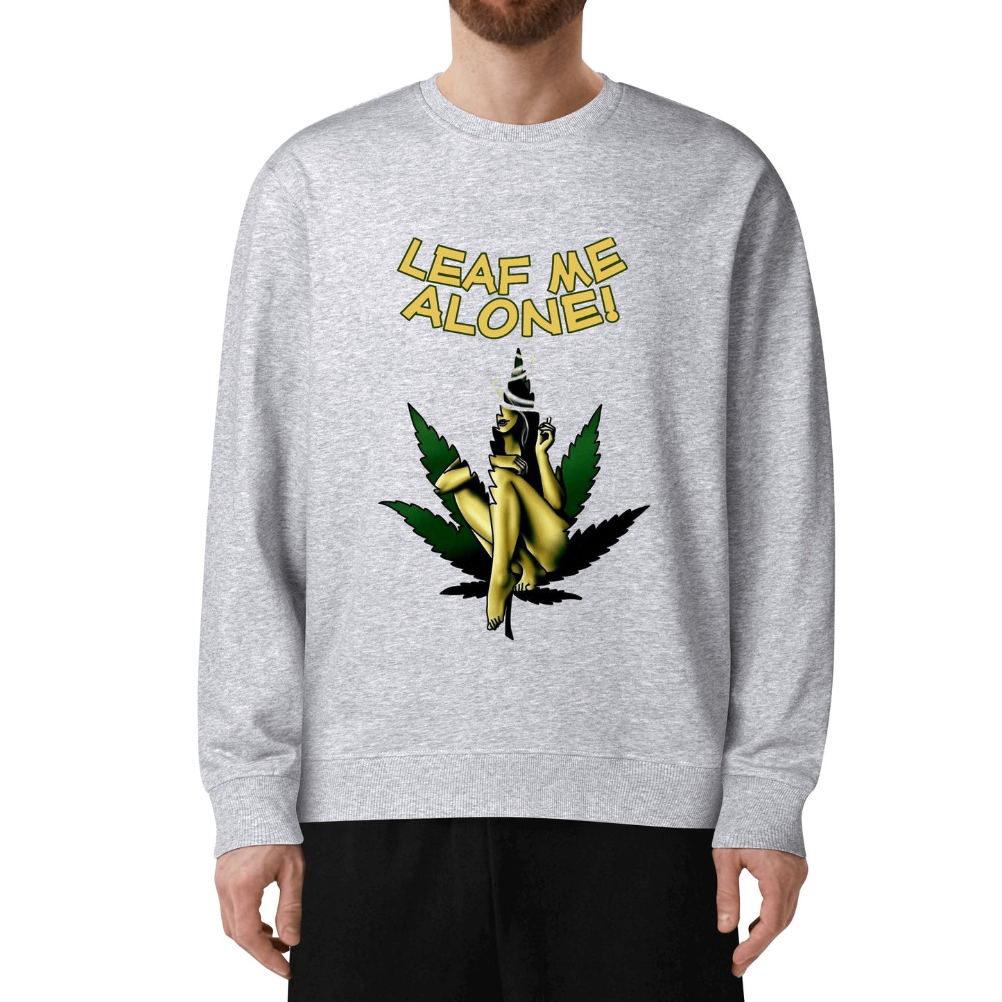 Leaf Me Alone 420 Edition 4.0 Mens/Womens Adult Cotton Sweater Shirt