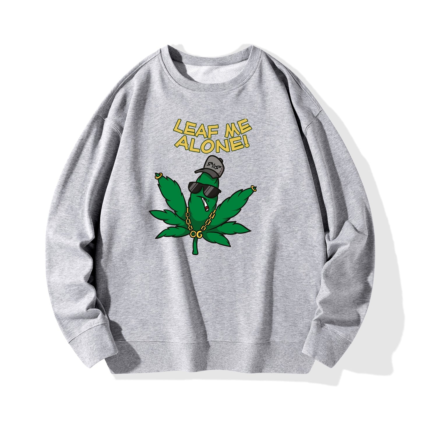 Leaf Me Alone  4/20 Edition Mens/Womens Adult Cotton Sweater Shirt