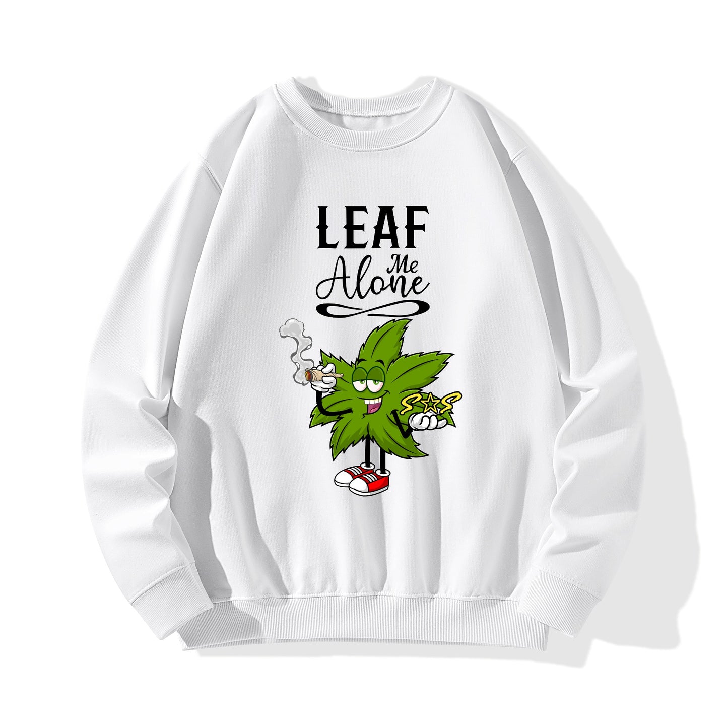 Leaf Me Alone 420 Edition Mens /Womens  Adult Cotton Sweater Shirt