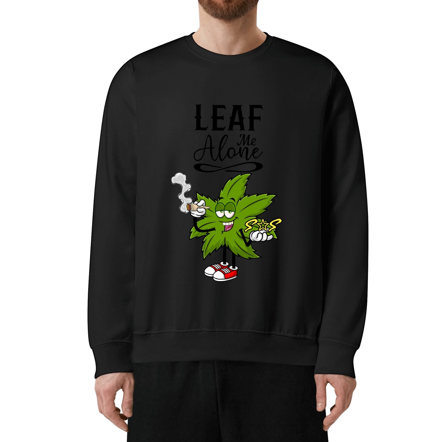 Leaf Me Alone 420 Edition Mens /Womens  Adult Cotton Sweater Shirt