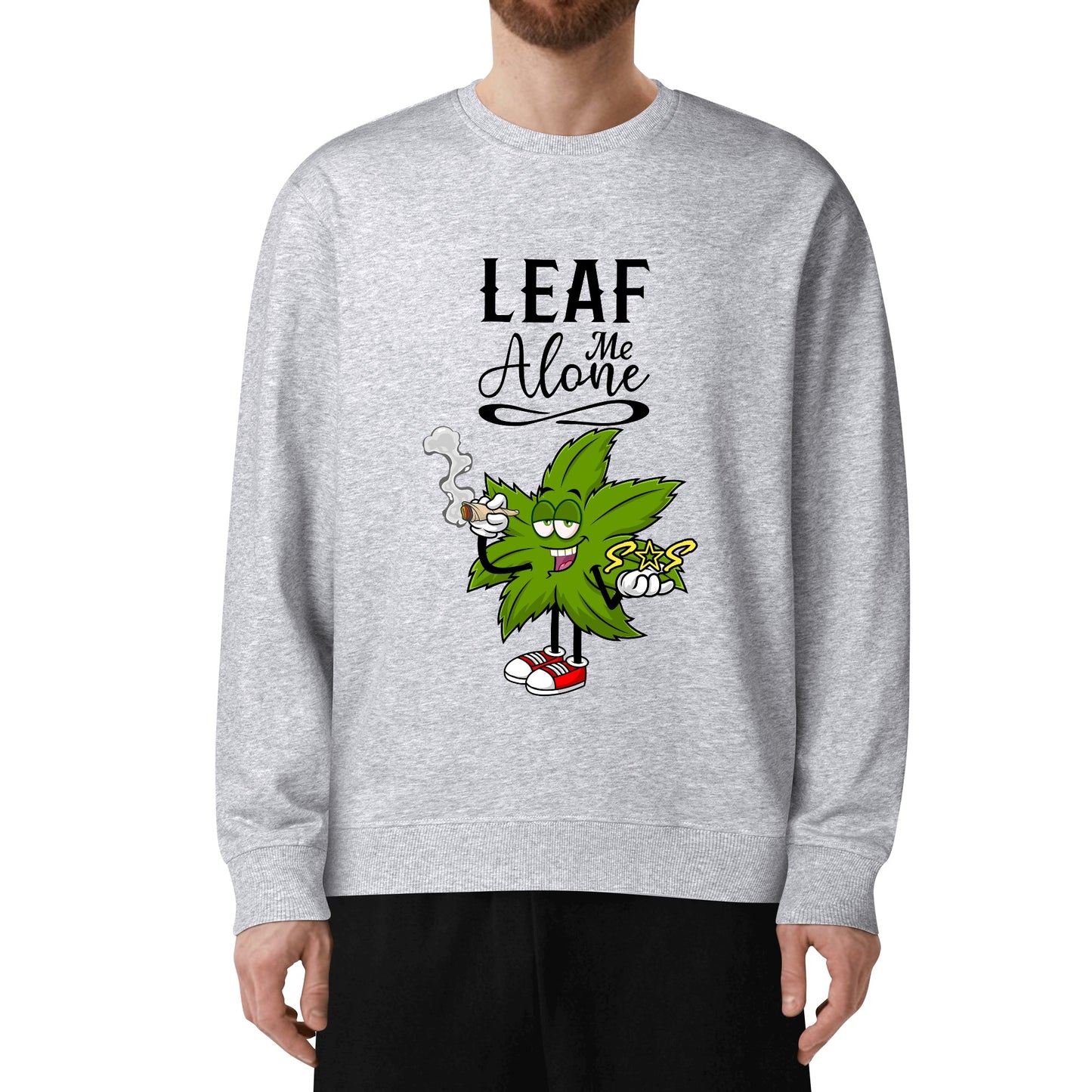 Leaf Me Alone 420 Edition Mens /Womens  Adult Cotton Sweater Shirt