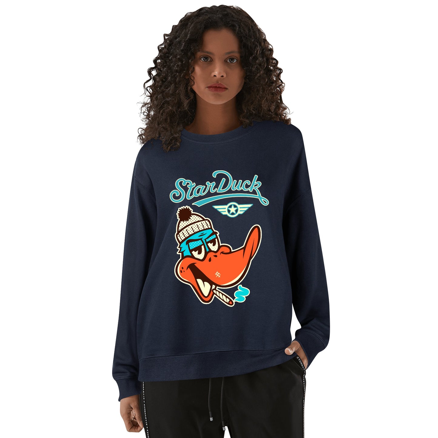 Star Duck Mens/Womens Adult Cotton Sweater Shirt