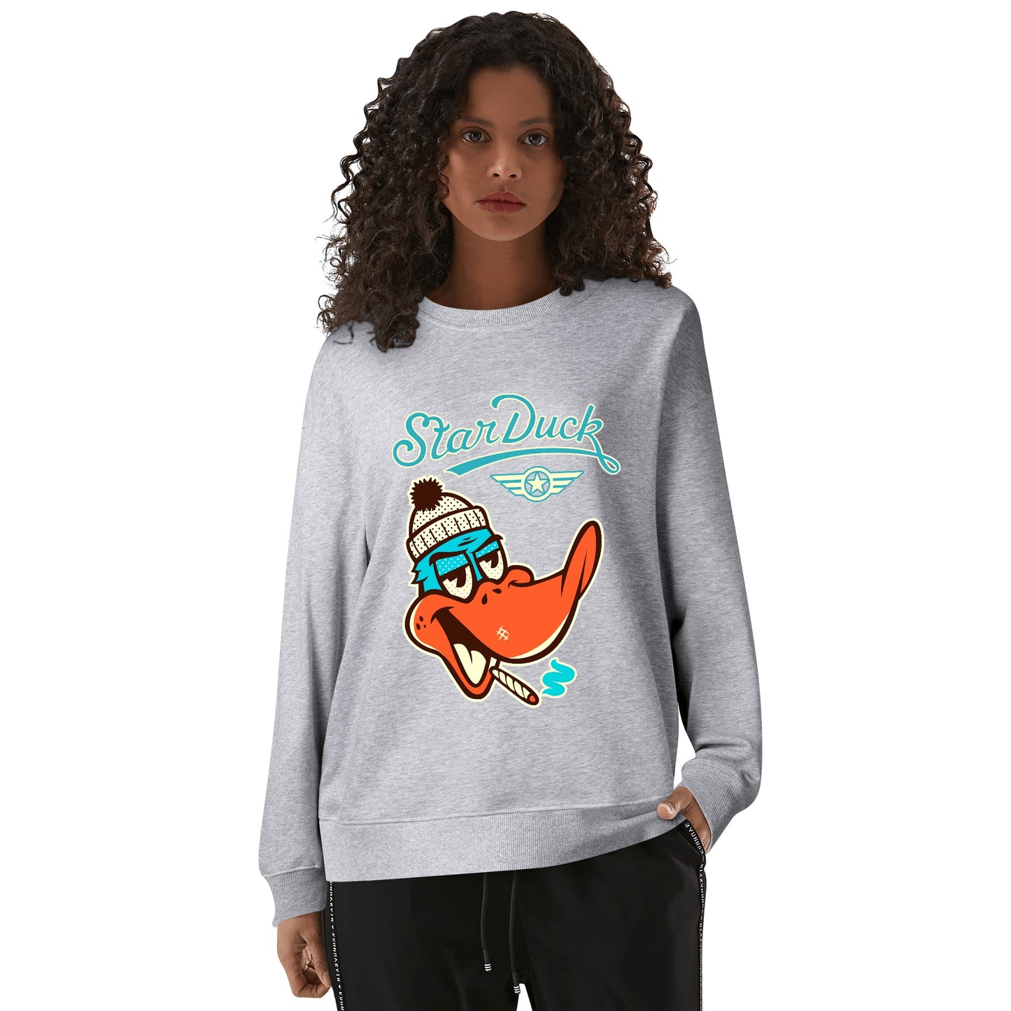 Star Duck Mens/Womens Adult Cotton Sweater Shirt