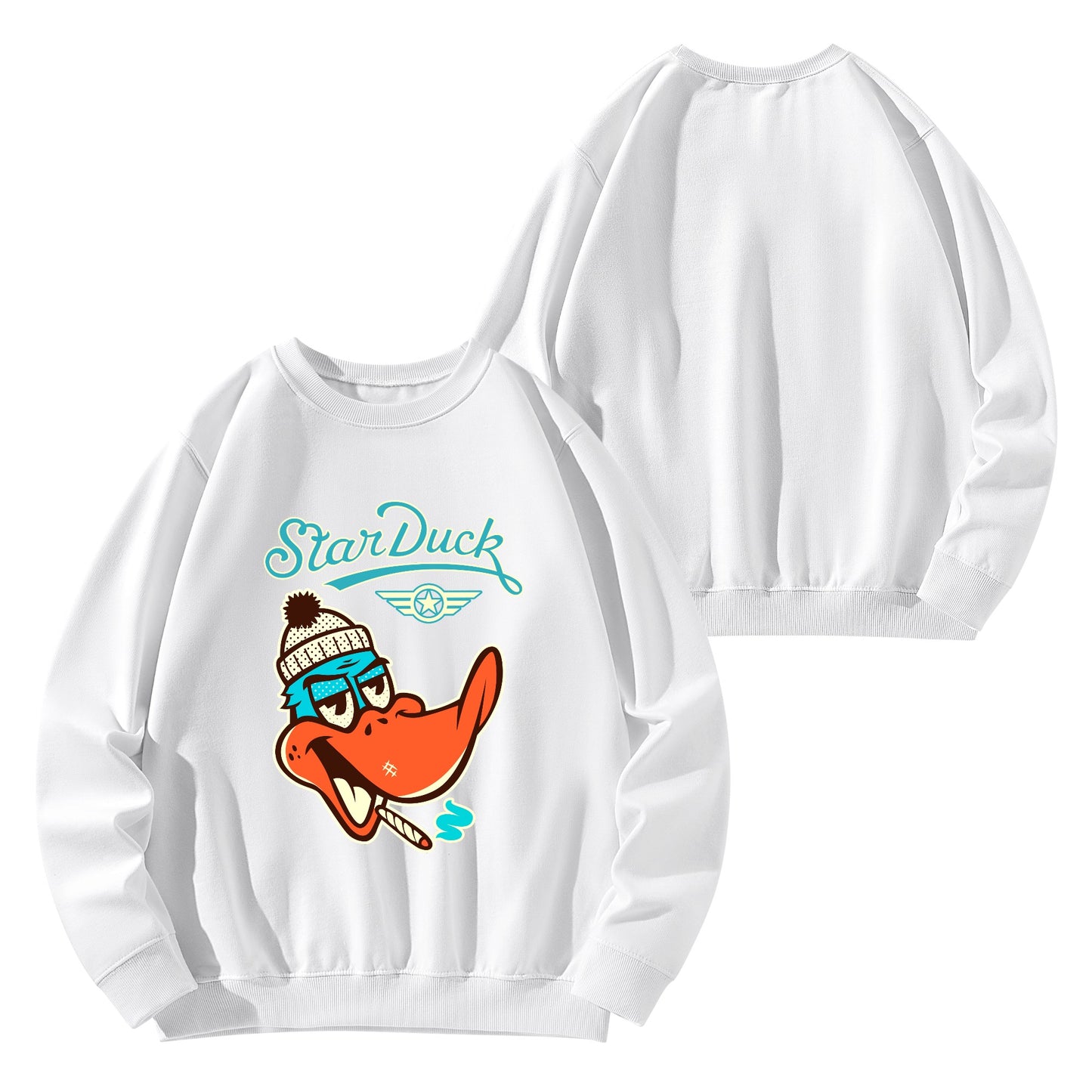 Star Duck Mens/Womens Adult Cotton Sweater Shirt