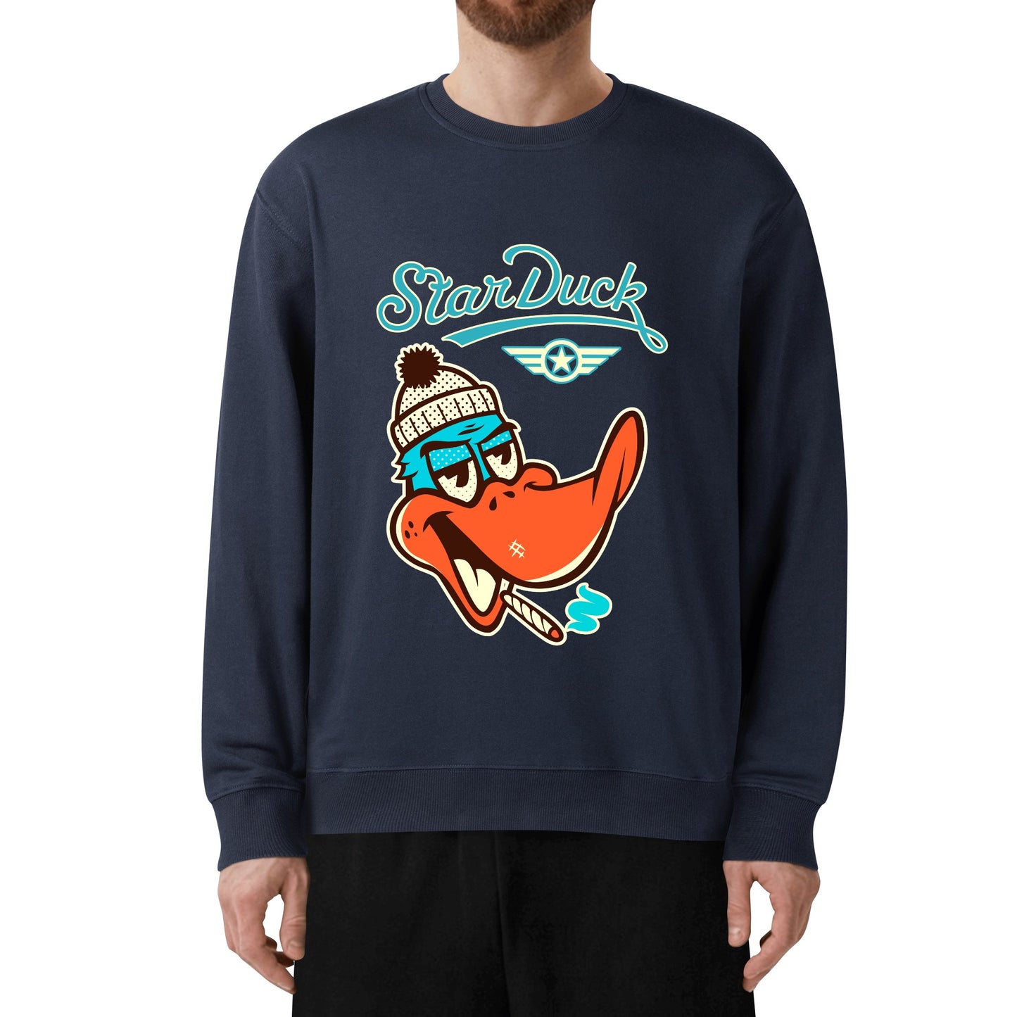 Star Duck Mens/Womens Adult Cotton Sweater Shirt