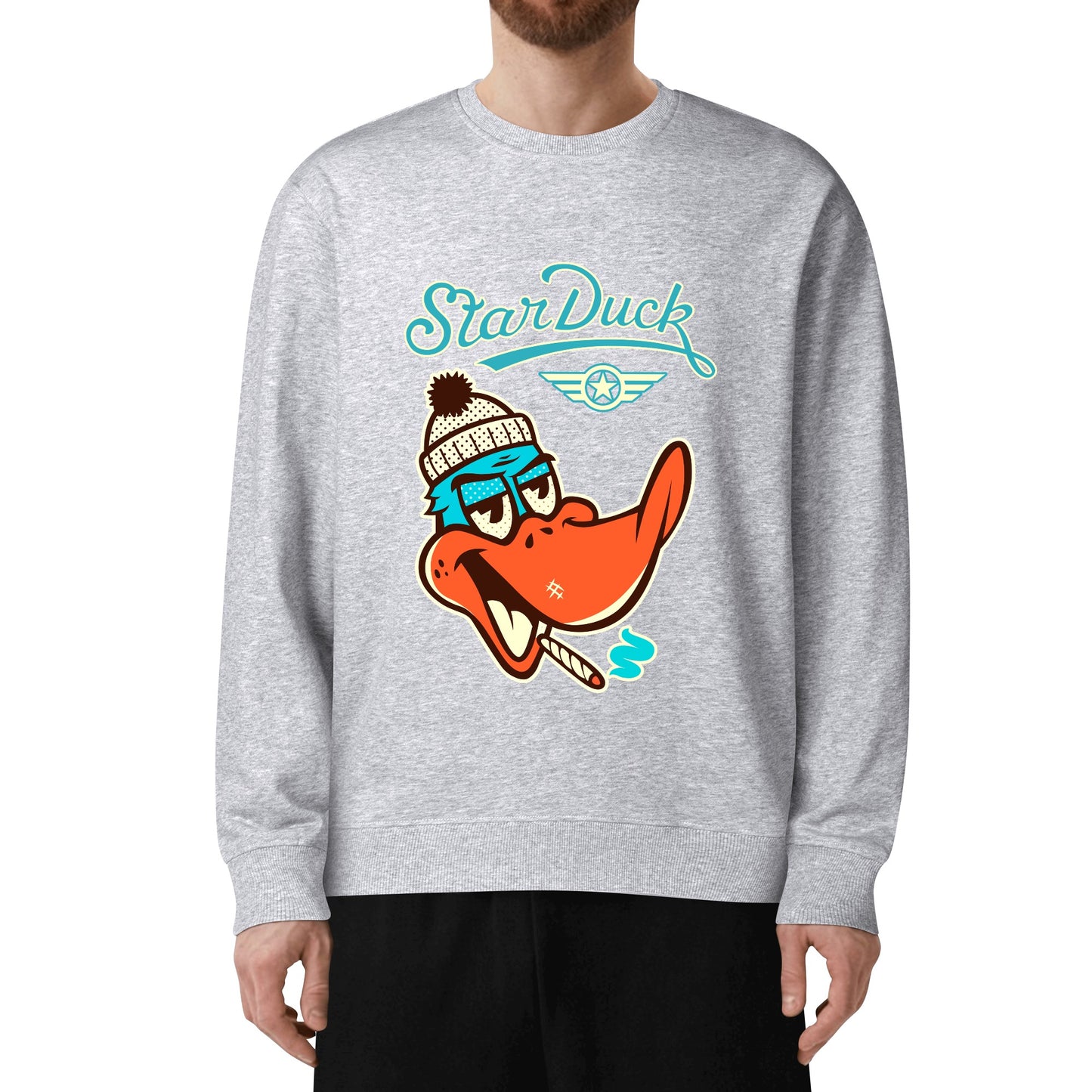 Star Duck Mens/Womens Adult Cotton Sweater Shirt