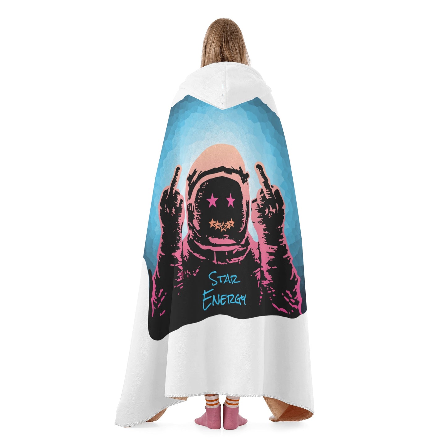 Star Energy 1.0 White Hooded Blanket