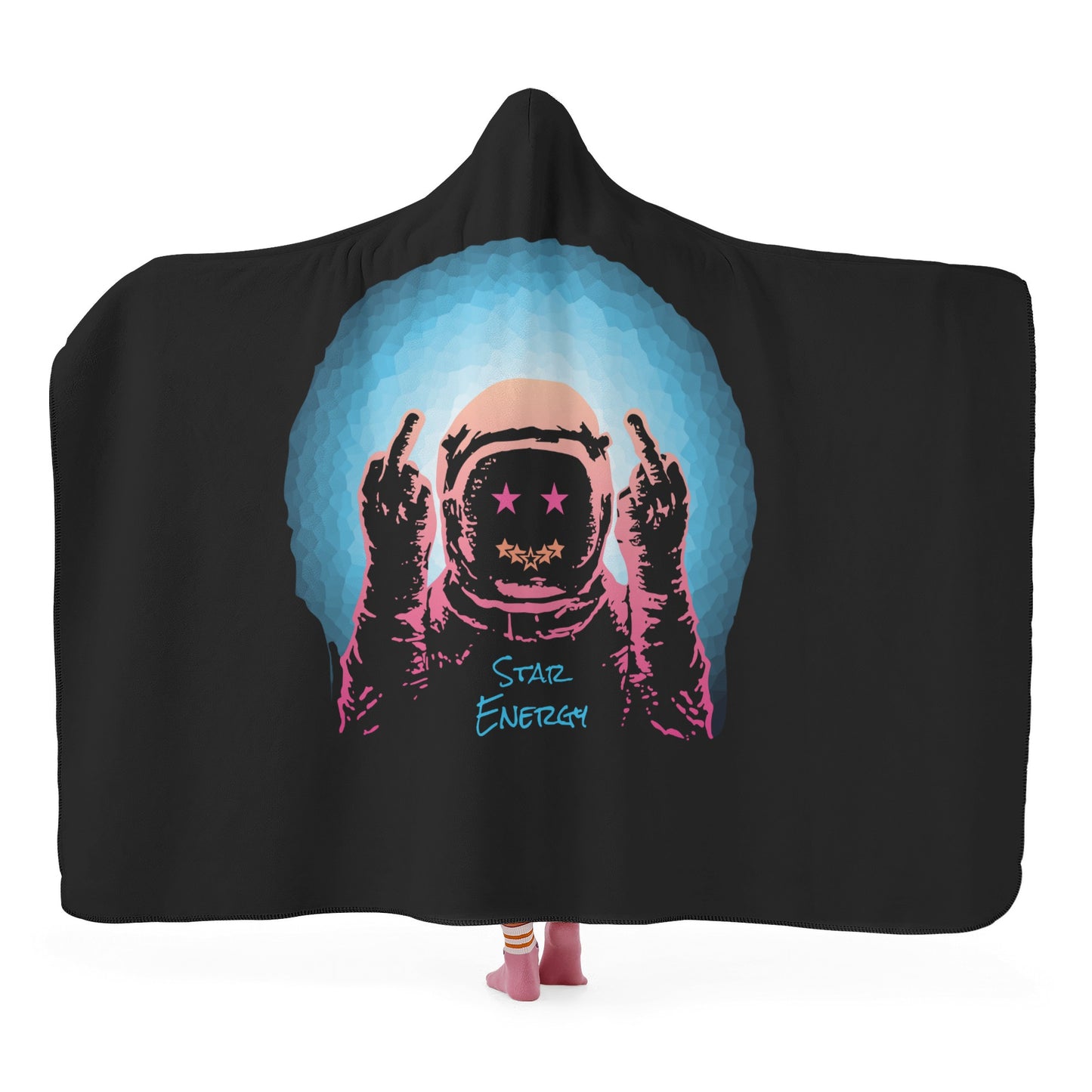 Star Energy 1.0 Black Hooded Blanket