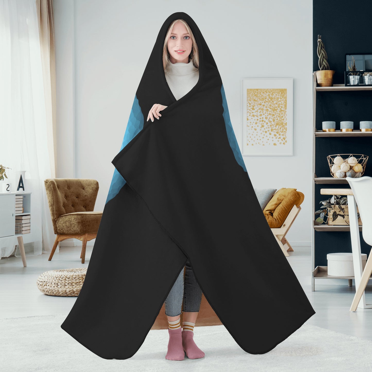 Star Energy 1.0 Black Hooded Blanket