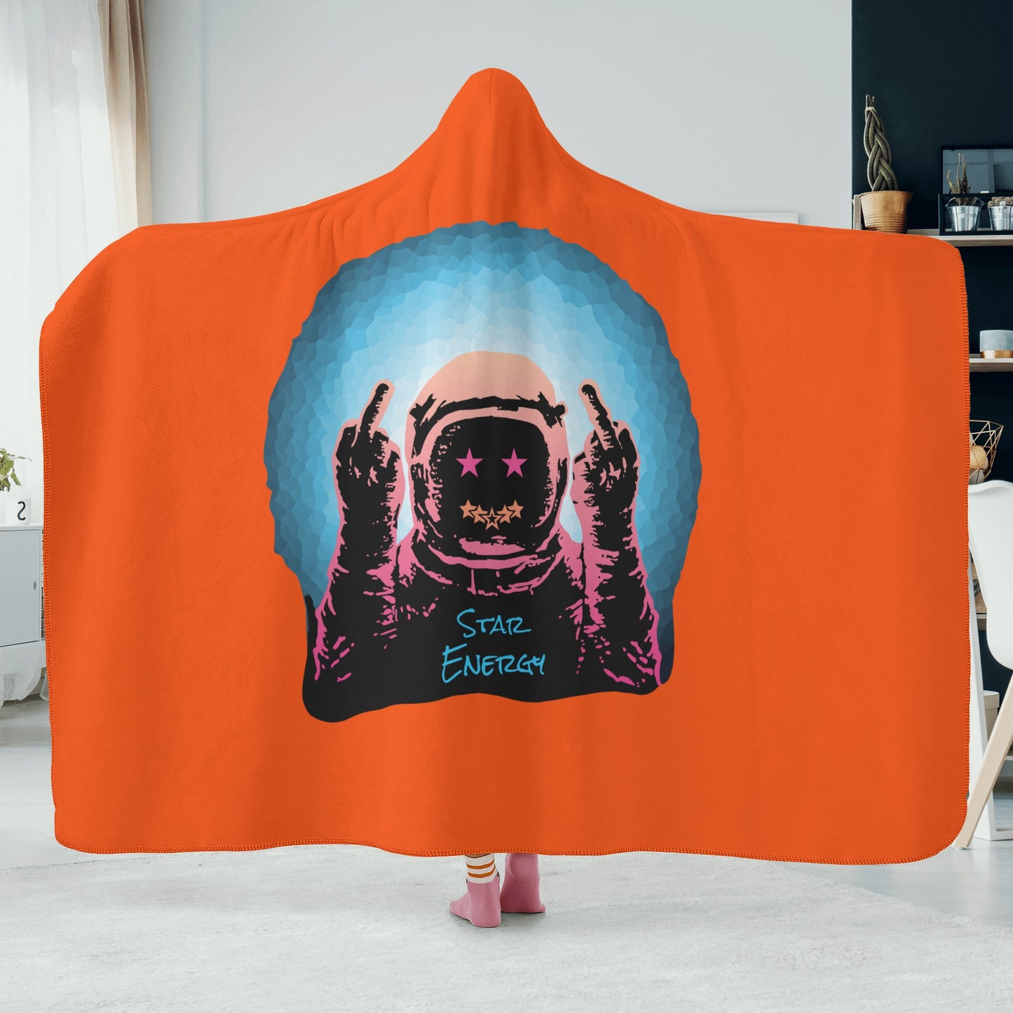 Star Energy 1.0 Dark Orange Hooded Blanket