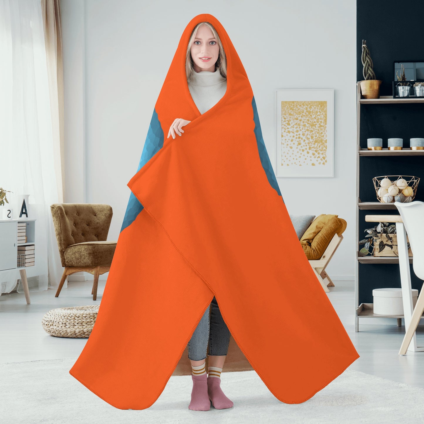 Star Energy 1.0 Dark Orange Hooded Blanket