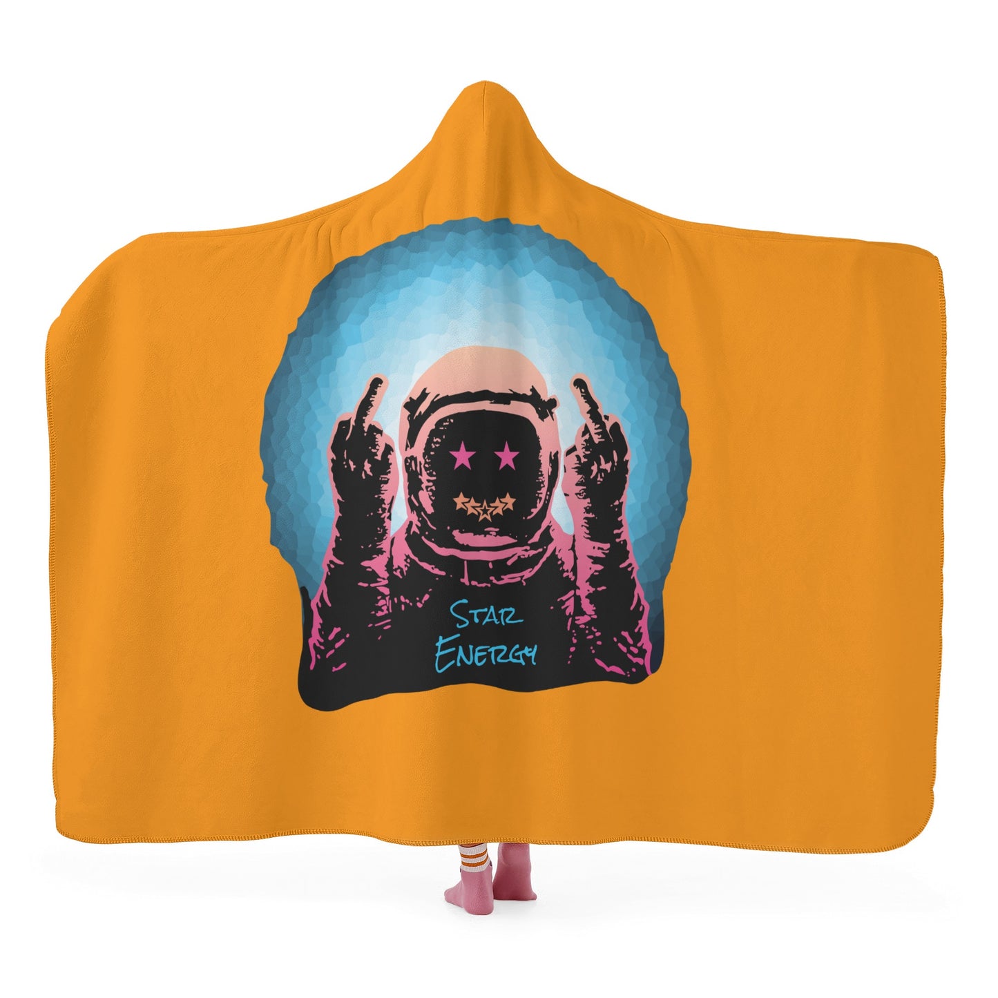 Star Energy 1.0 Orange Hooded Blanket