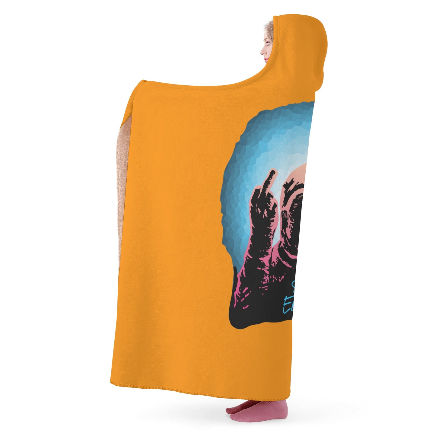 Star Energy 1.0 Orange Hooded Blanket