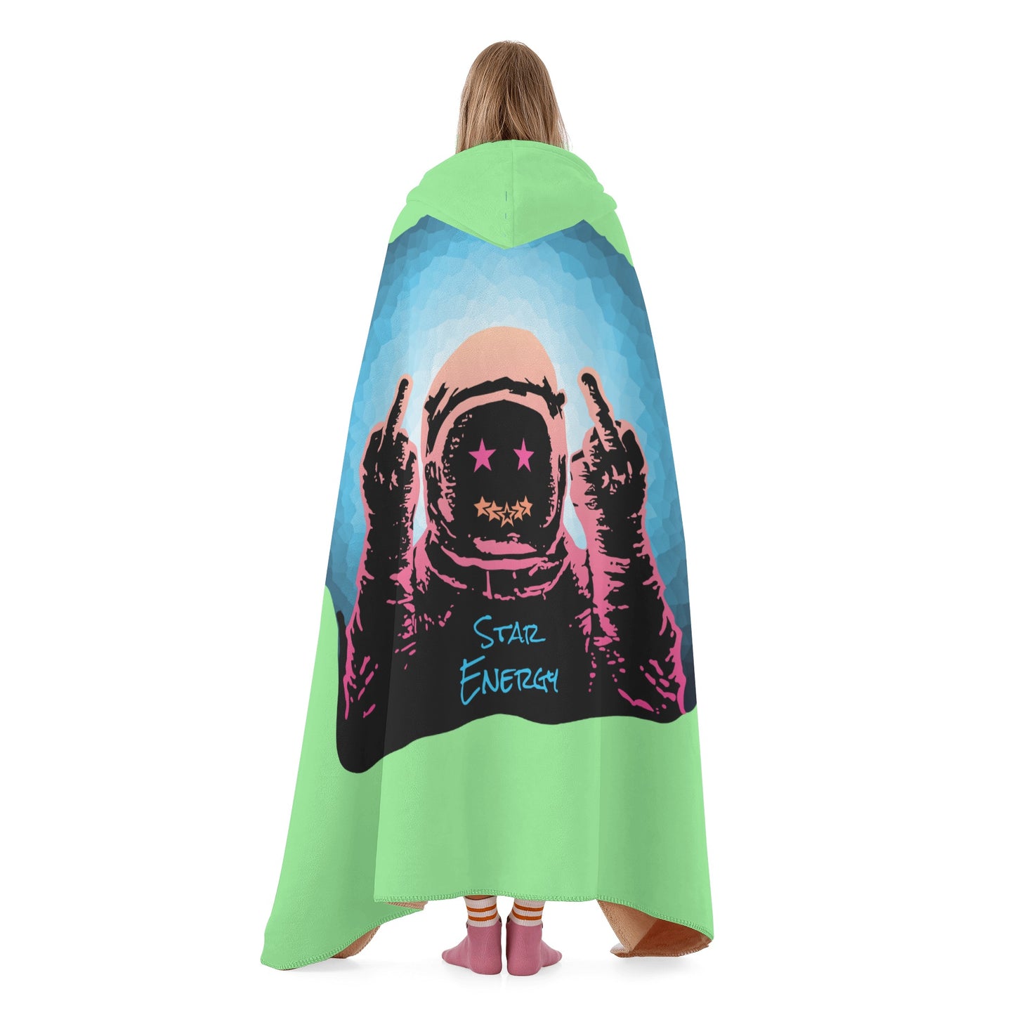 Star Energy 1.0 Mint Green Hooded Blanket