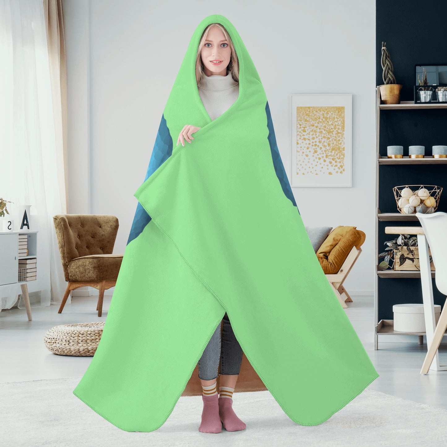 Star Energy 1.0 Mint Green Hooded Blanket