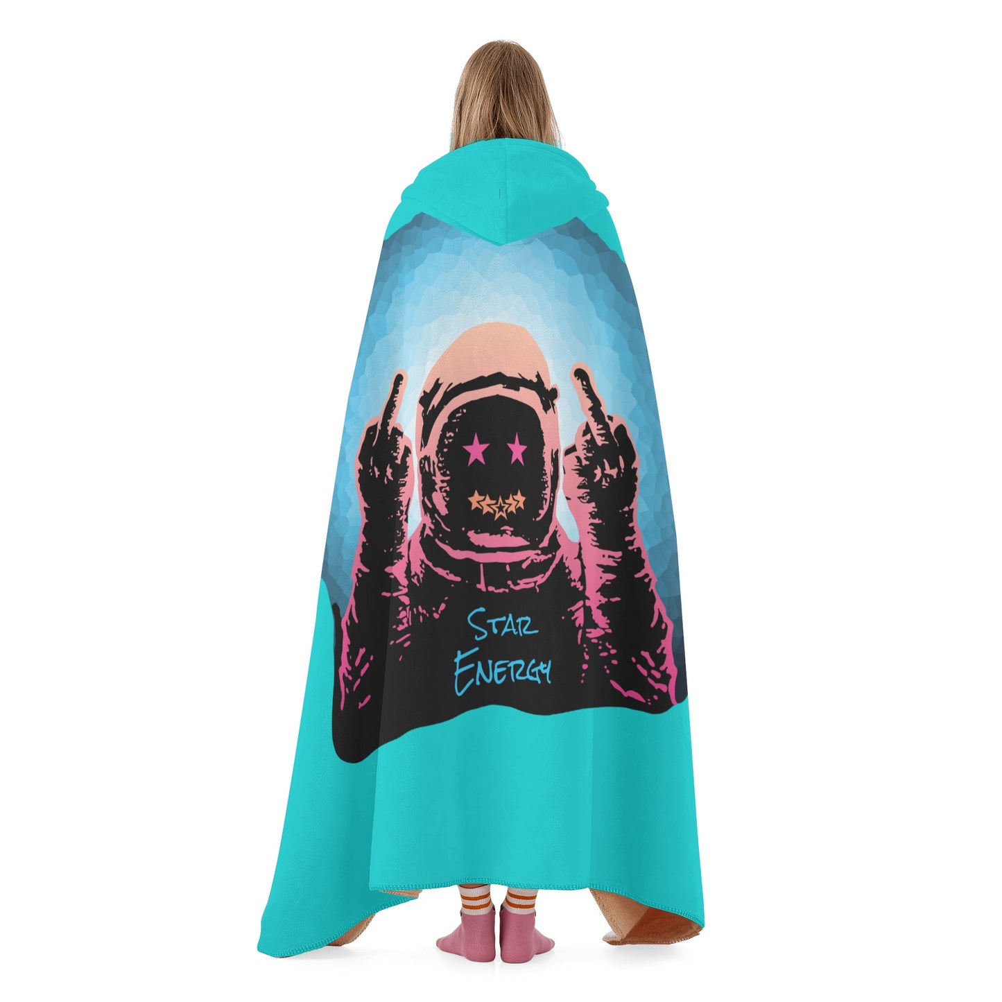 Star Energy 1.0 Turquoise Hooded Blanket