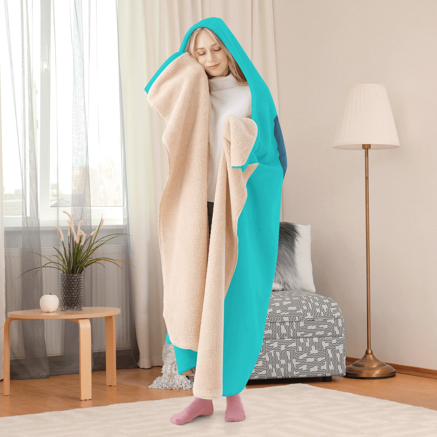 Star Energy 1.0 Turquoise Hooded Blanket