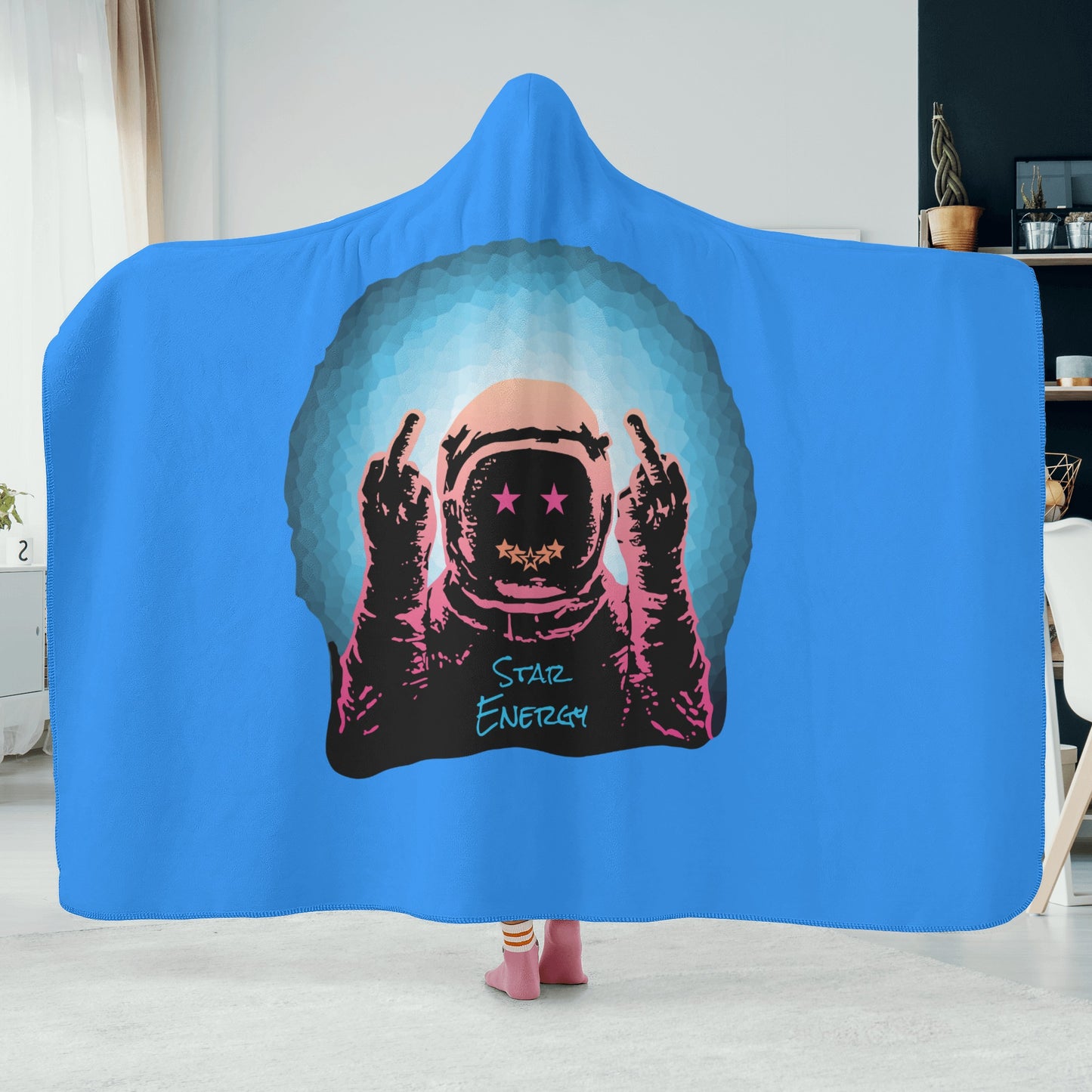 Star Energy 1.0 Blue Hooded Blanket