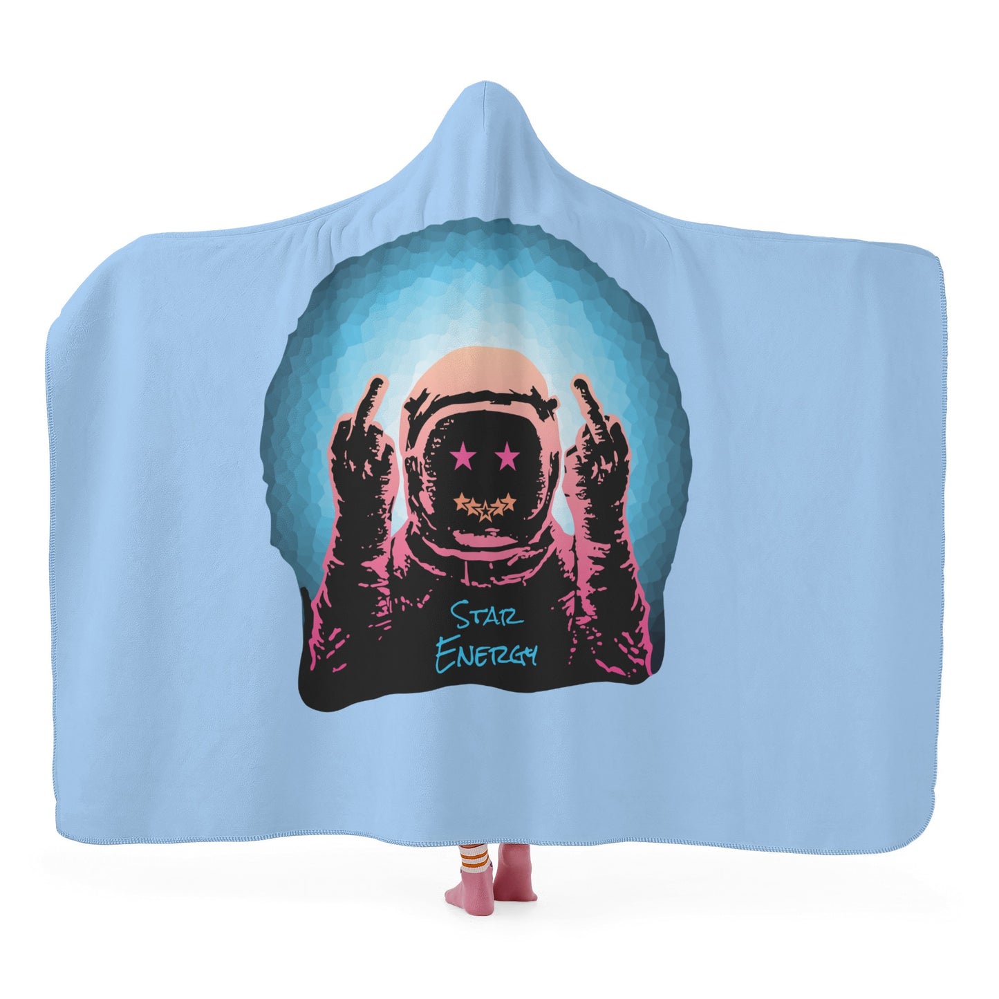 Star Energy 1.0 Sky Blue Hooded Blanket