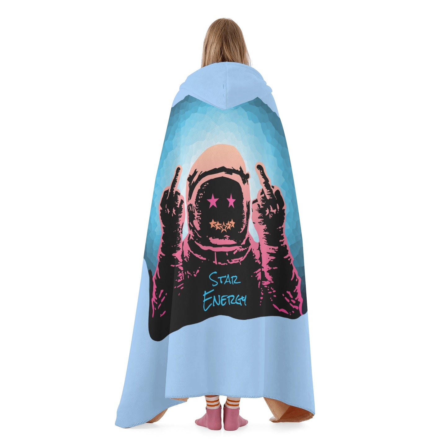 Star Energy 1.0 Sky Blue Hooded Blanket