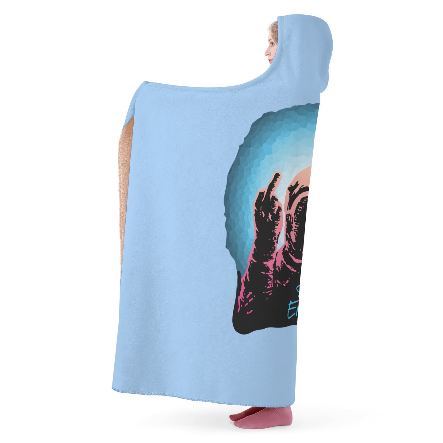 Star Energy 1.0 Sky Blue Hooded Blanket