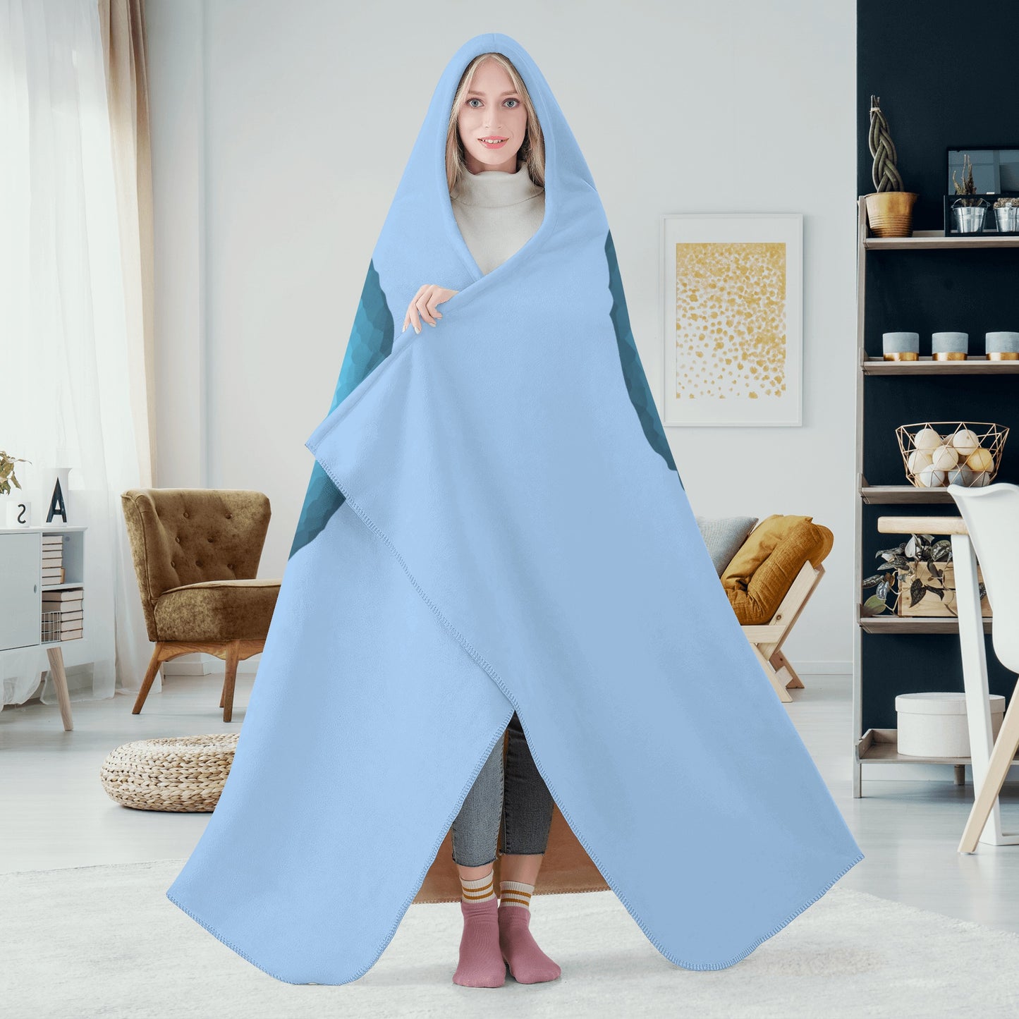 Star Energy 1.0 Sky Blue Hooded Blanket