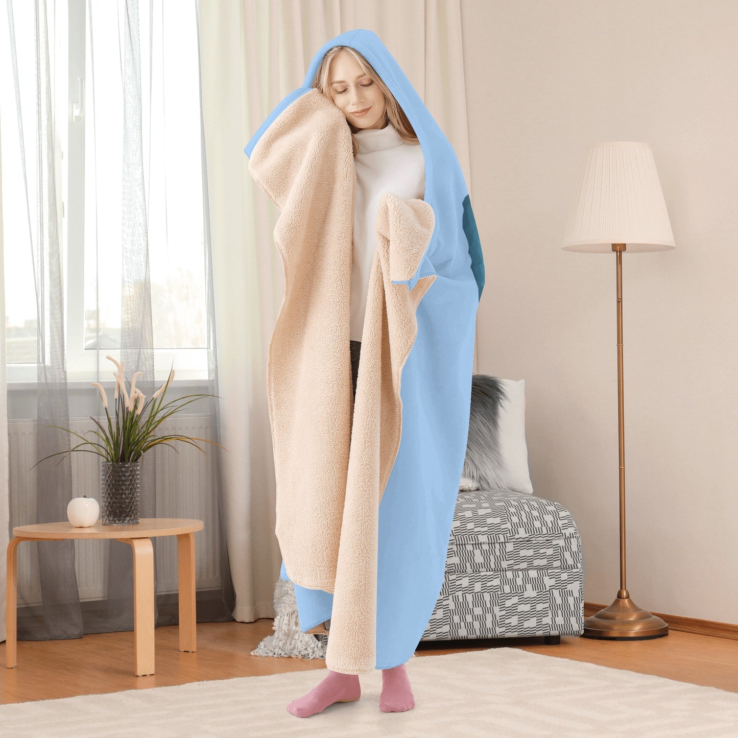 Star Energy 1.0 Sky Blue Hooded Blanket