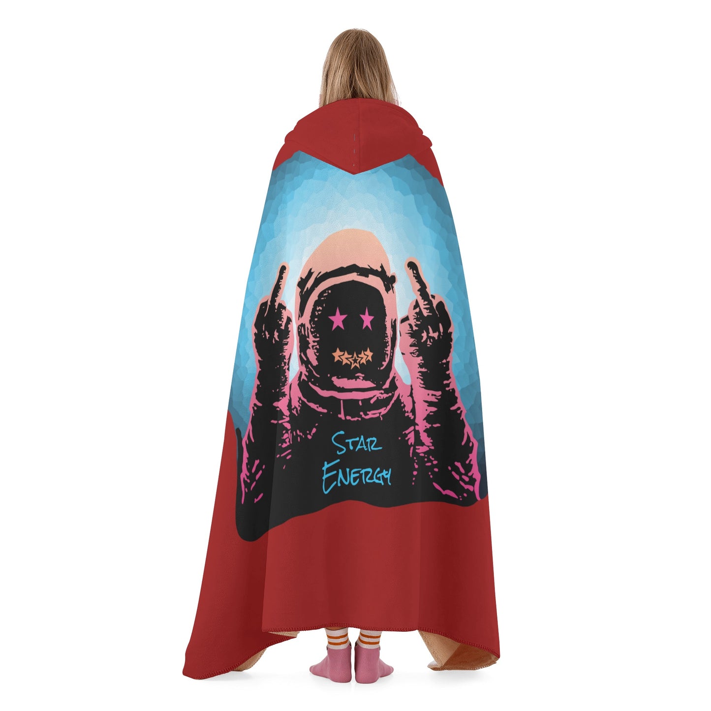 Star Energy 1.0 Maroon Hooded Blanket