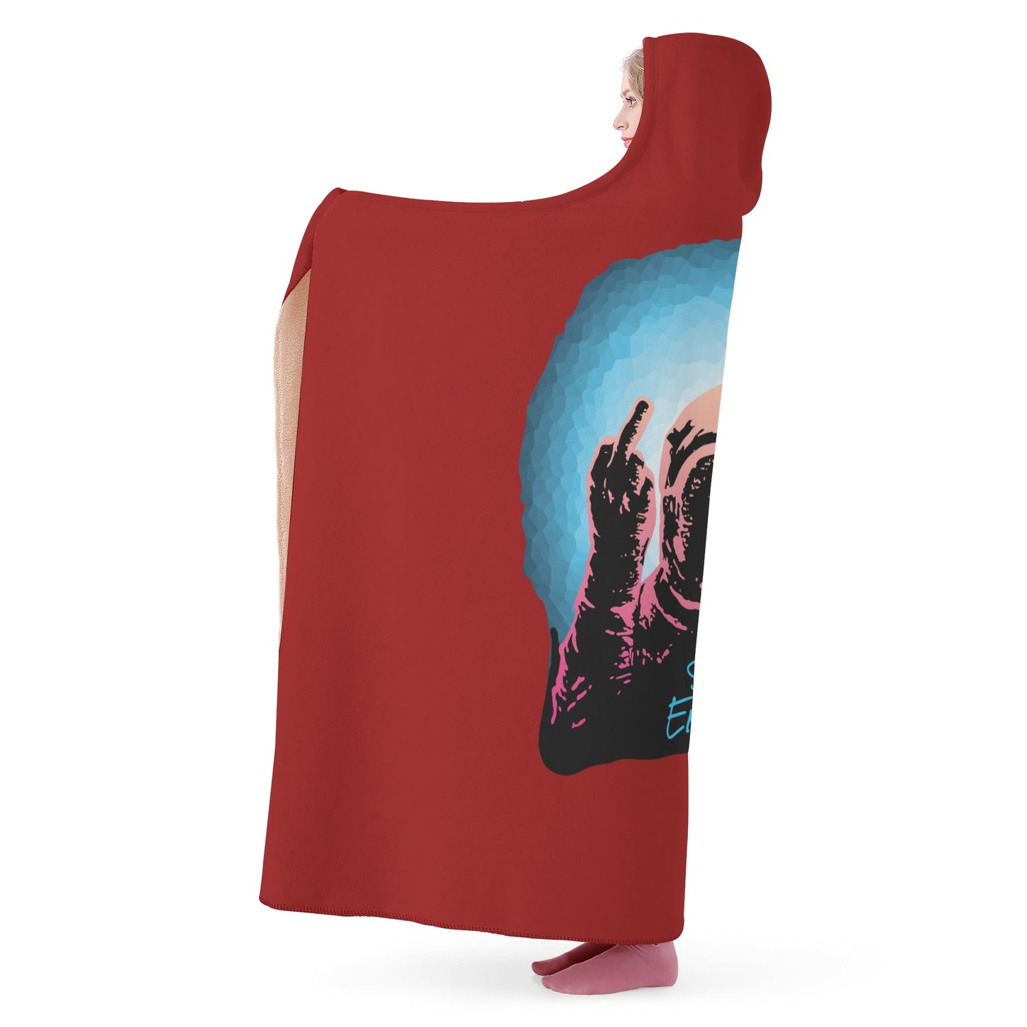 Star Energy 1.0 Maroon Hooded Blanket