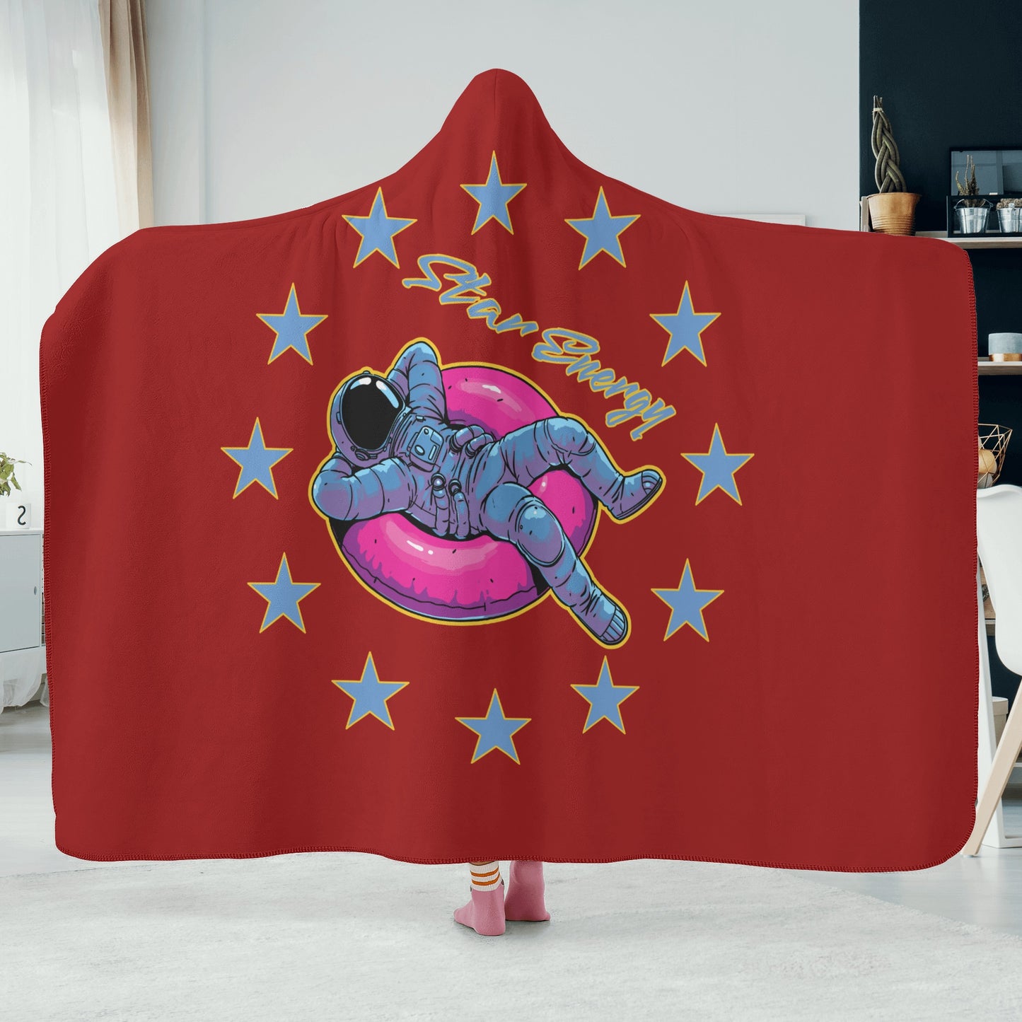 Star Energy 2.0 Maroon Hooded Blanket