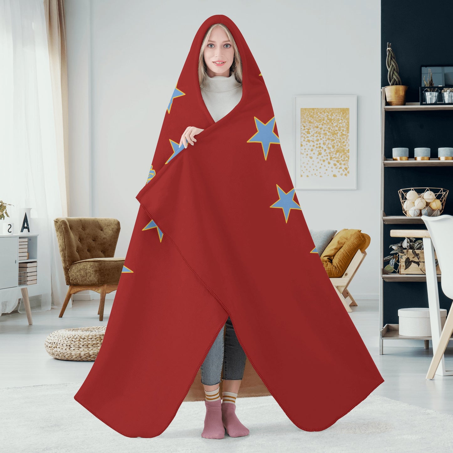 Star Energy 2.0 Maroon Hooded Blanket