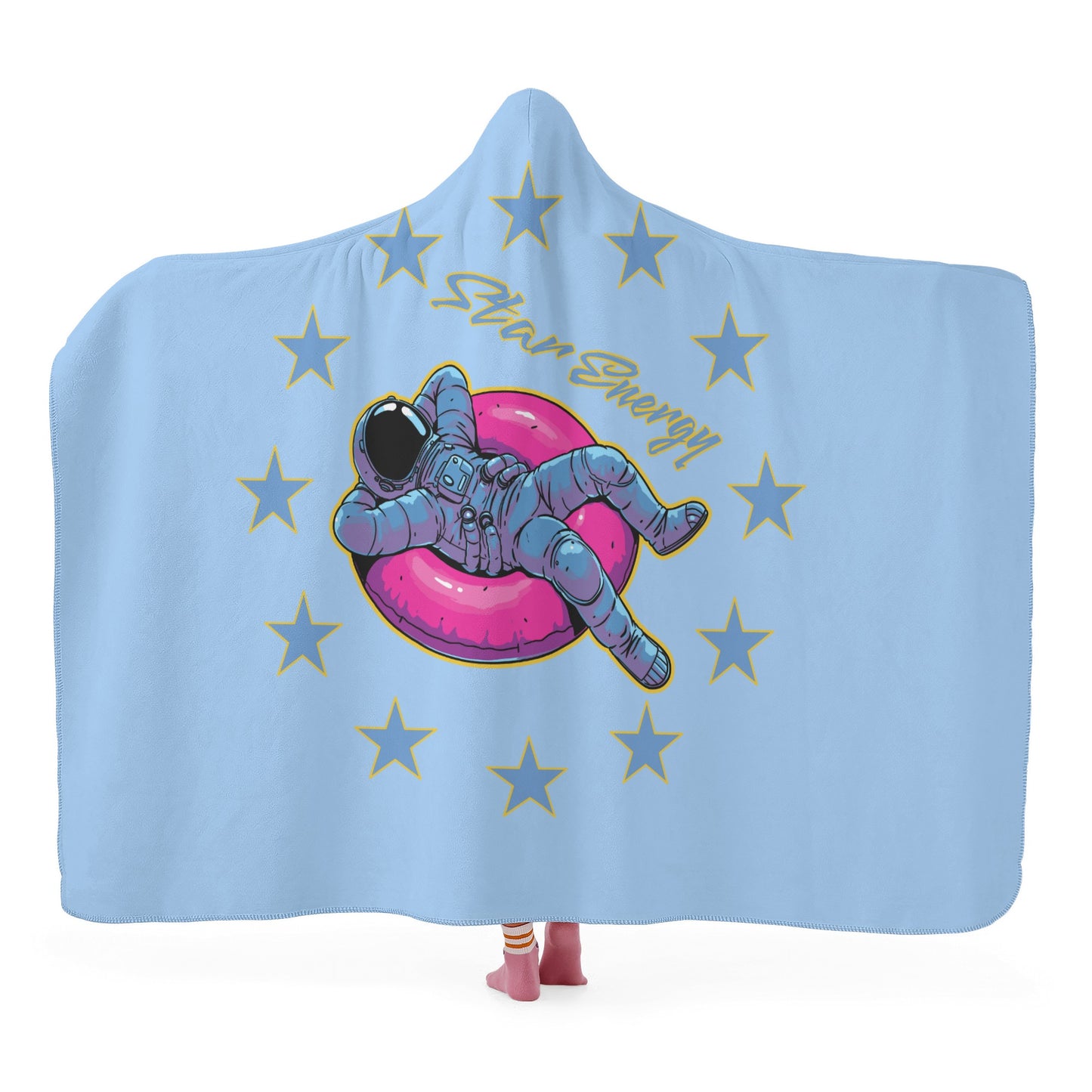 Star Energy 2.0  Sky Blue Hooded Blanket