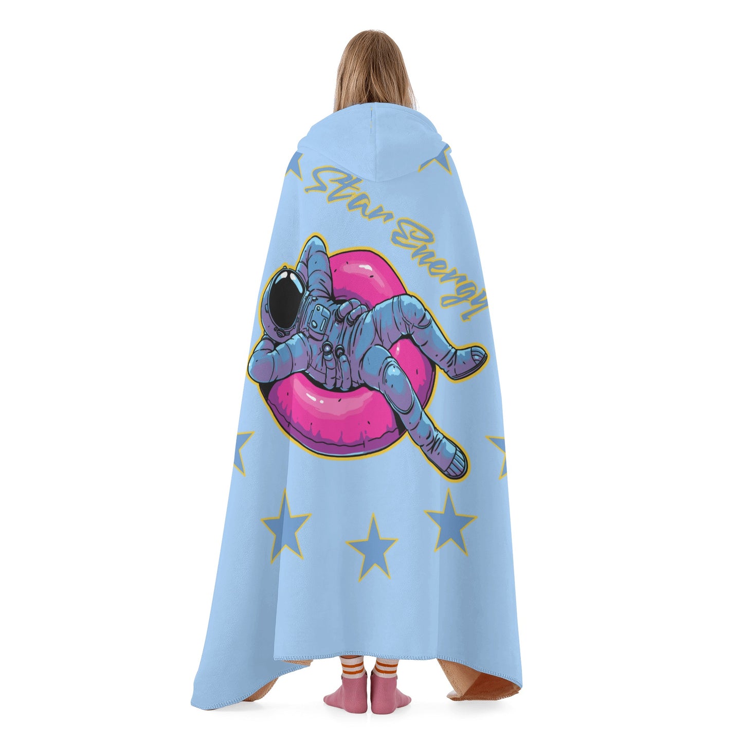 Star Energy 2.0  Sky Blue Hooded Blanket