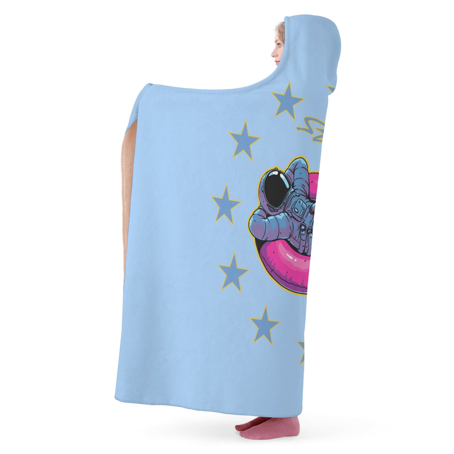 Star Energy 2.0  Sky Blue Hooded Blanket