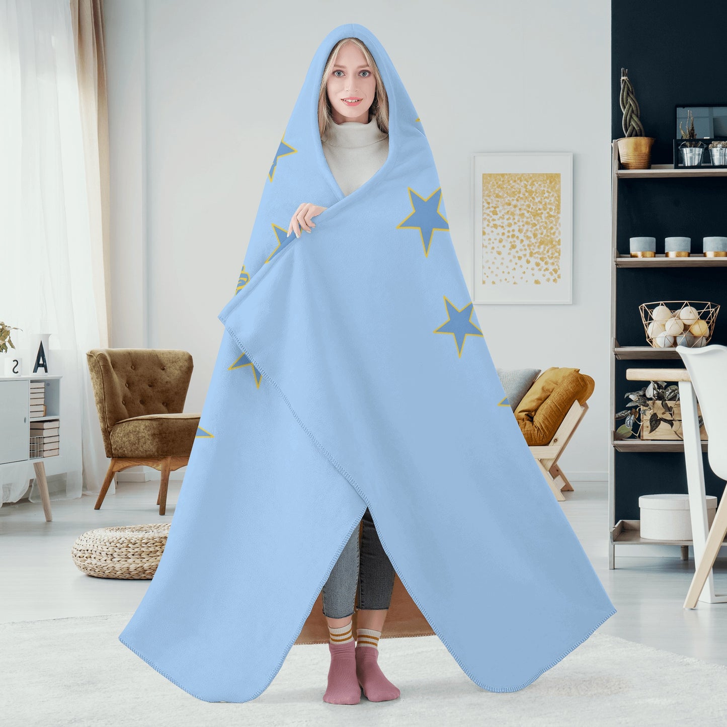 Star Energy 2.0  Sky Blue Hooded Blanket