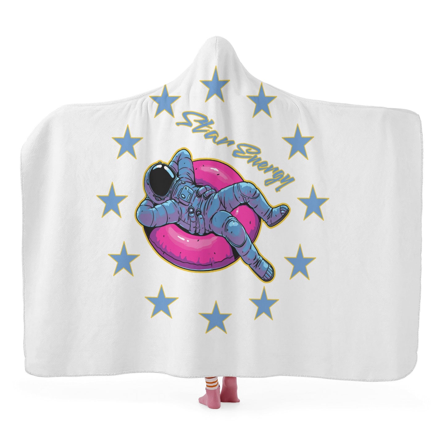 Star Energy 2.0 White Hooded Blanket