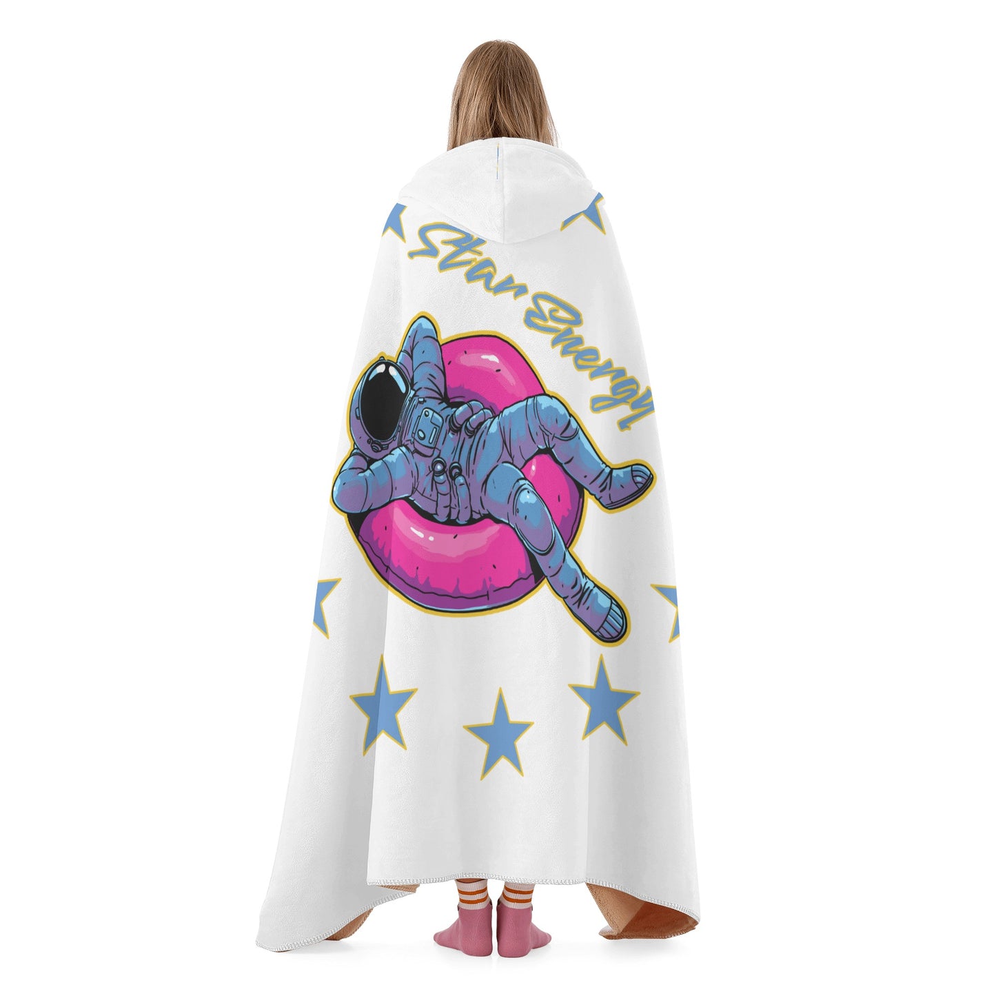 Star Energy 2.0 White Hooded Blanket