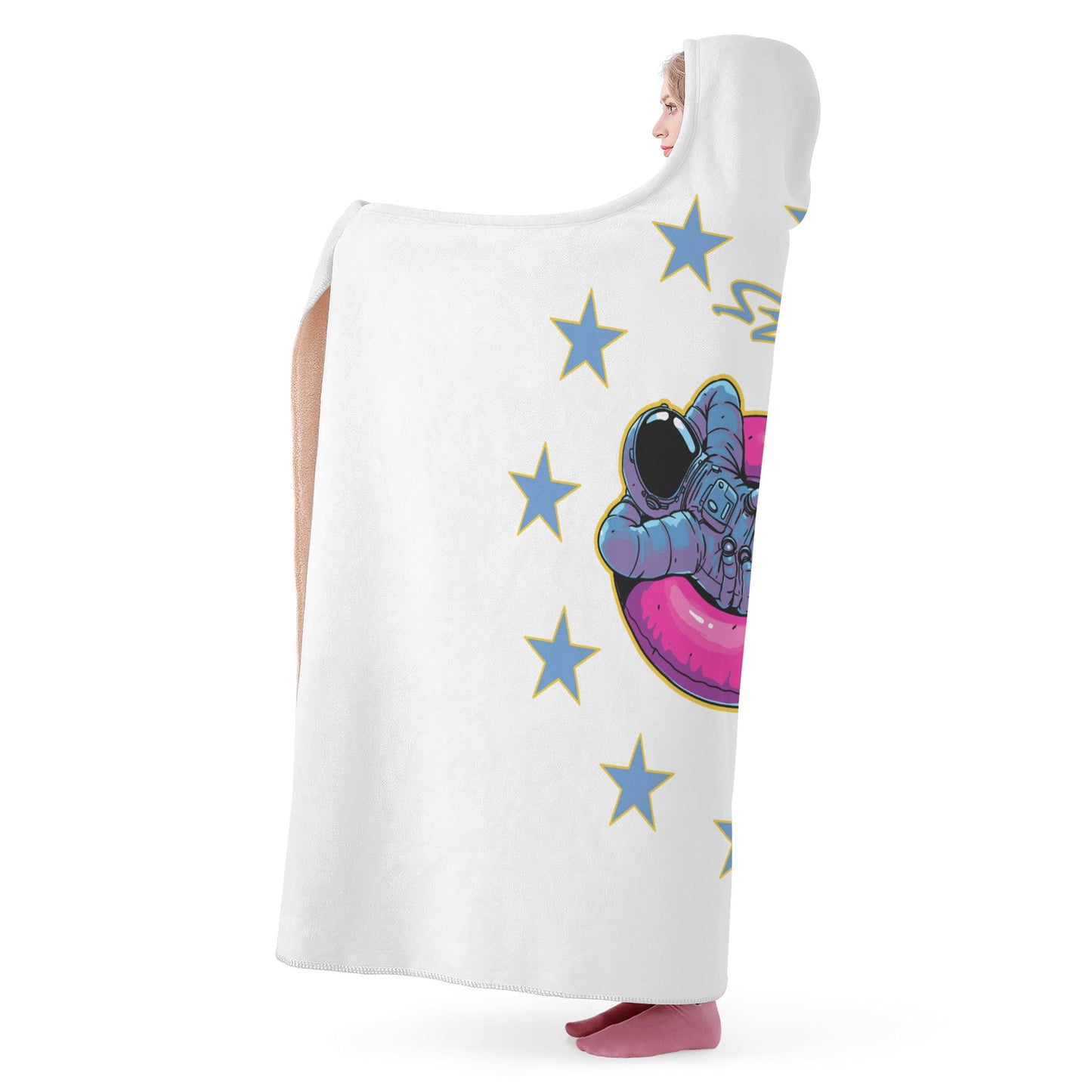 Star Energy 2.0 White Hooded Blanket