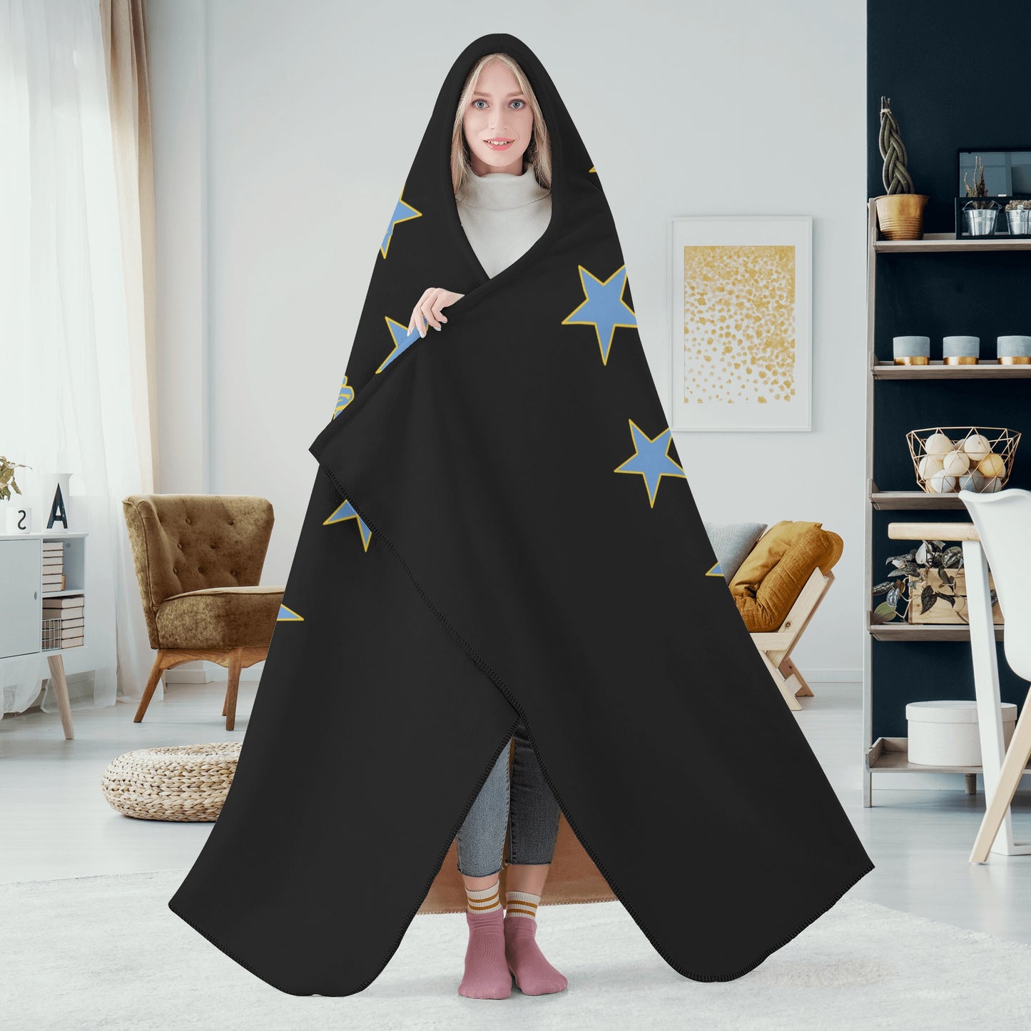 Star Energy 2.0 Black Hooded Blanket