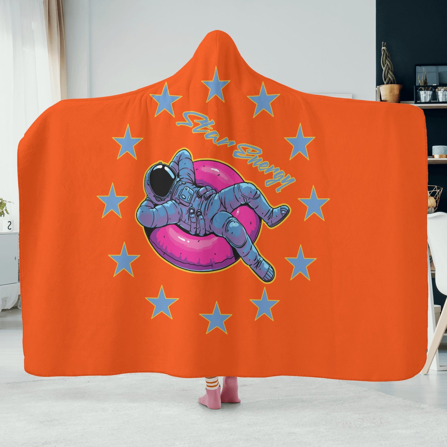 Star Energy 2.0 Dark Orange Hooded Blanket