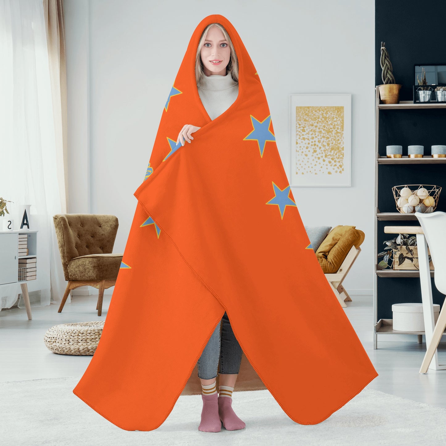 Star Energy 2.0 Dark Orange Hooded Blanket