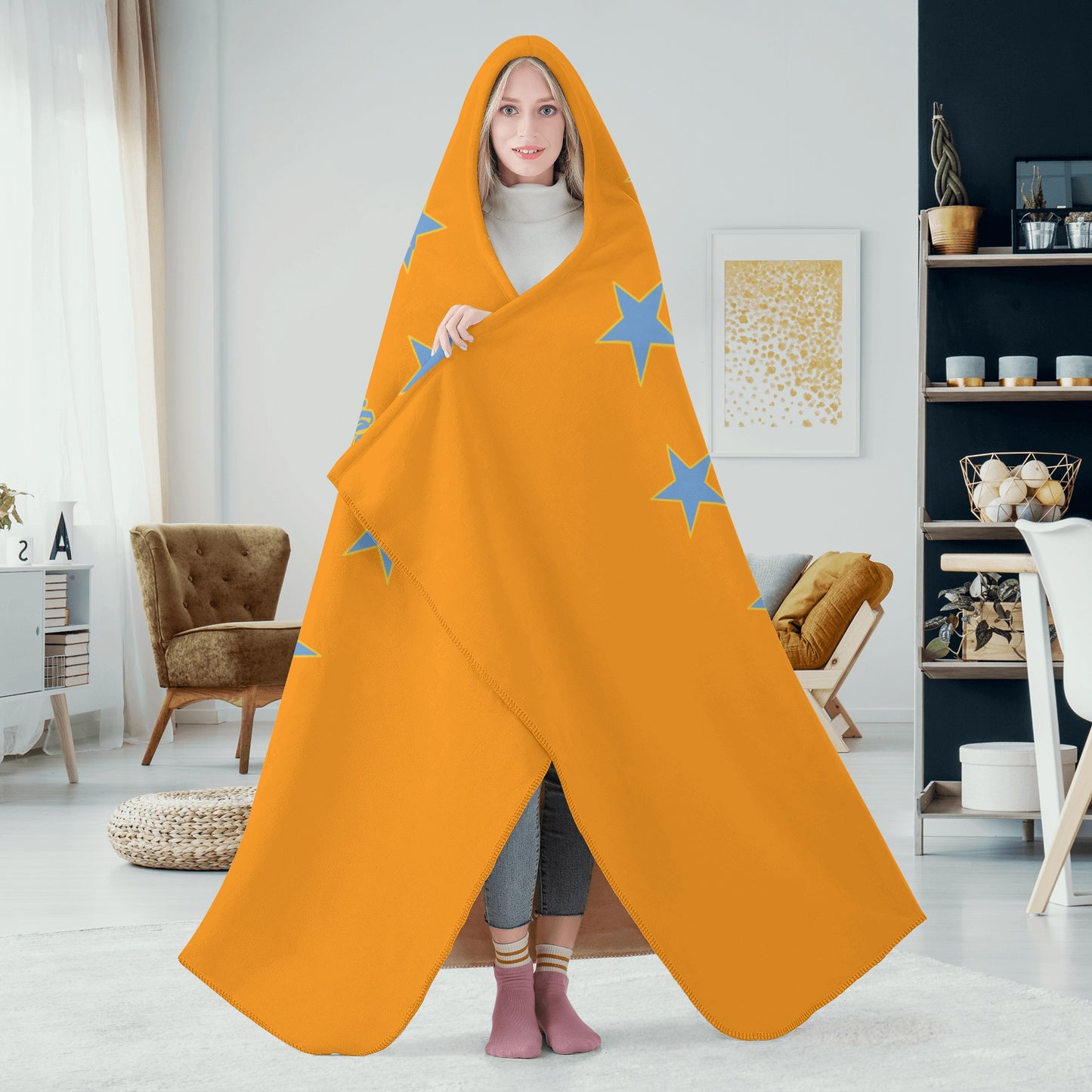 Star Energy 2.0 Orange Hooded Blanket