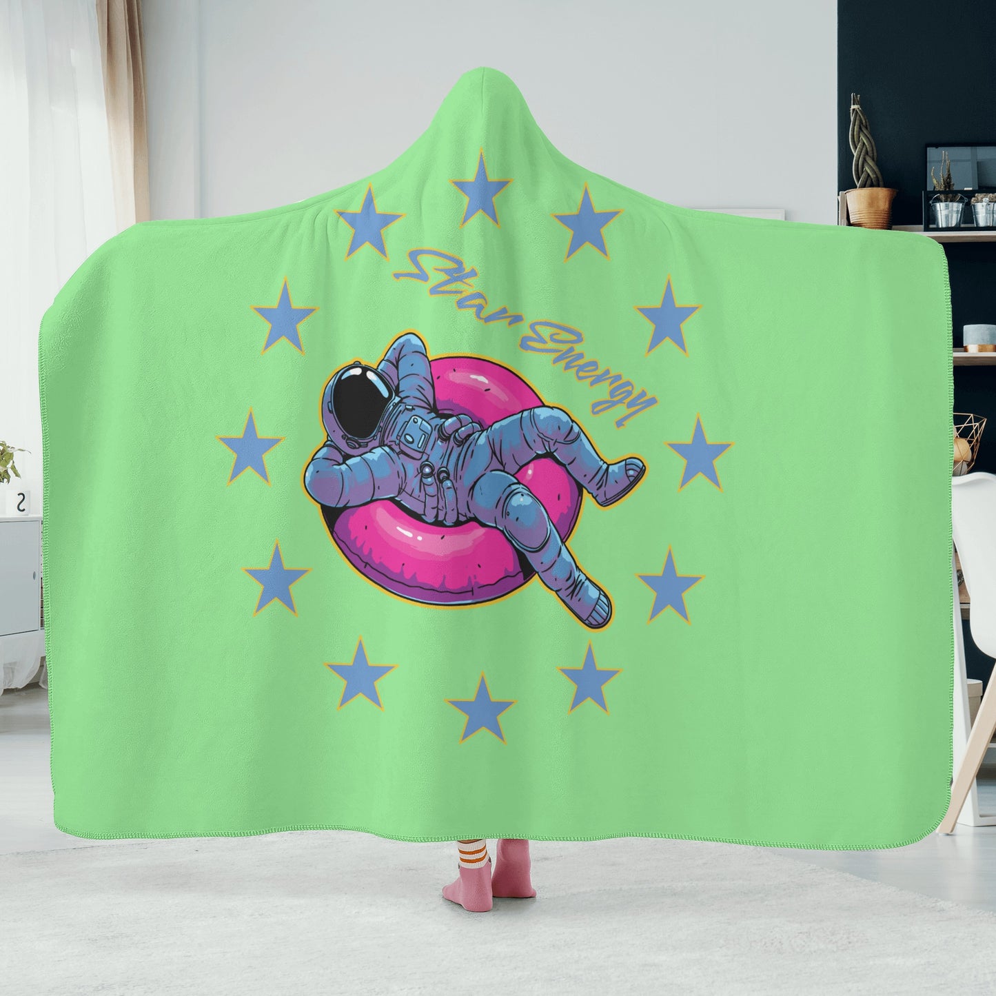 Star Energy 2.0 Mint Green Hooded Blanket